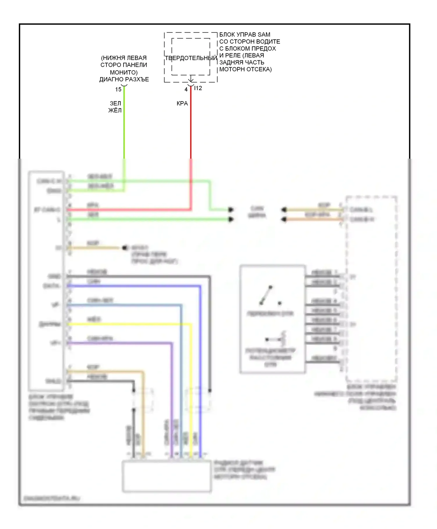 E-класс Mercedes-Benz W211/S211 (2002-2006): Электросхема электронного акселератора/круиз-регулятора/регулятора холостого хода, раннего выпуска 