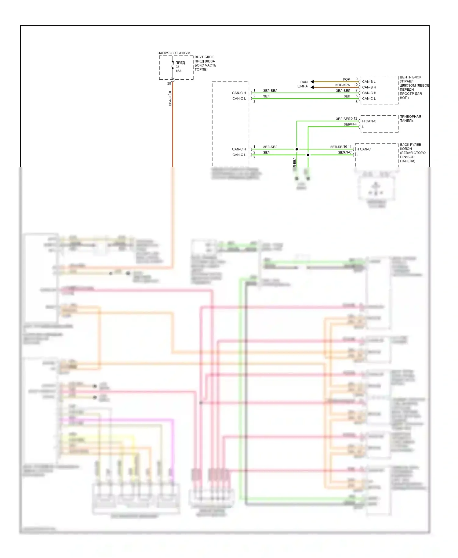 E-класс Mercedes-Benz W211/S211 (2002-2006): Электросхема голосовой активации 