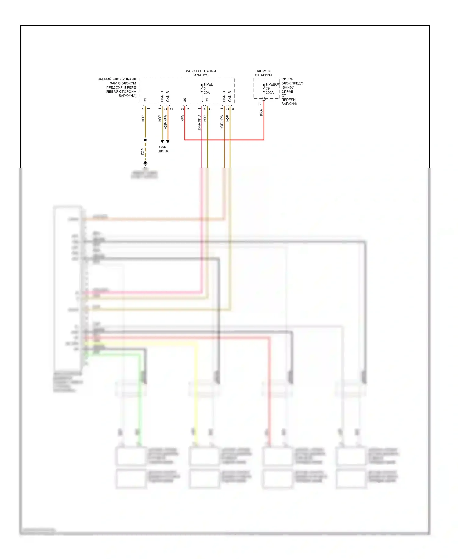 E-класс Mercedes-Benz W211/S211 (2002-2006): Электросхема контроля давления в шинах 