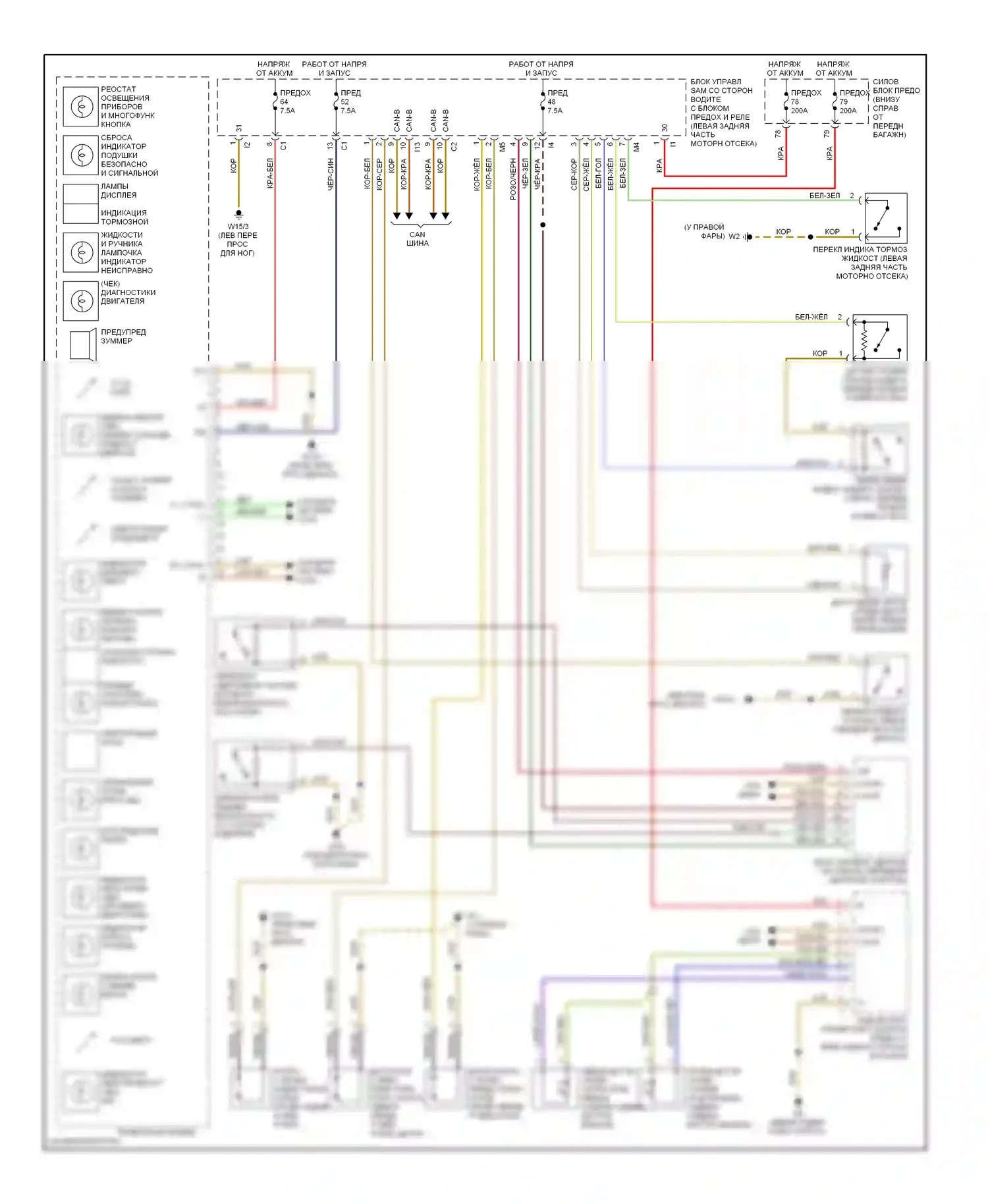 E-класс Mercedes-Benz W211/S211 (2002-2006): Электросхема помощников водителя 