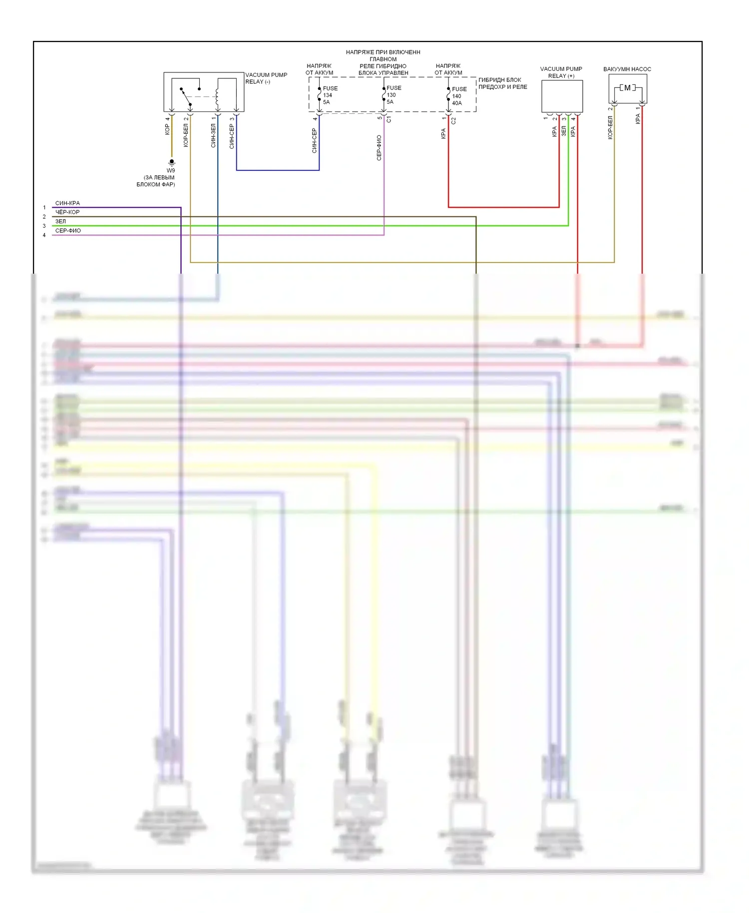 E-класс Mercedes-Benz W212/S212/C207/A207 рестайлинг (2013-2016): Антиблокировочная система abs электросхема (2 из 3) 
