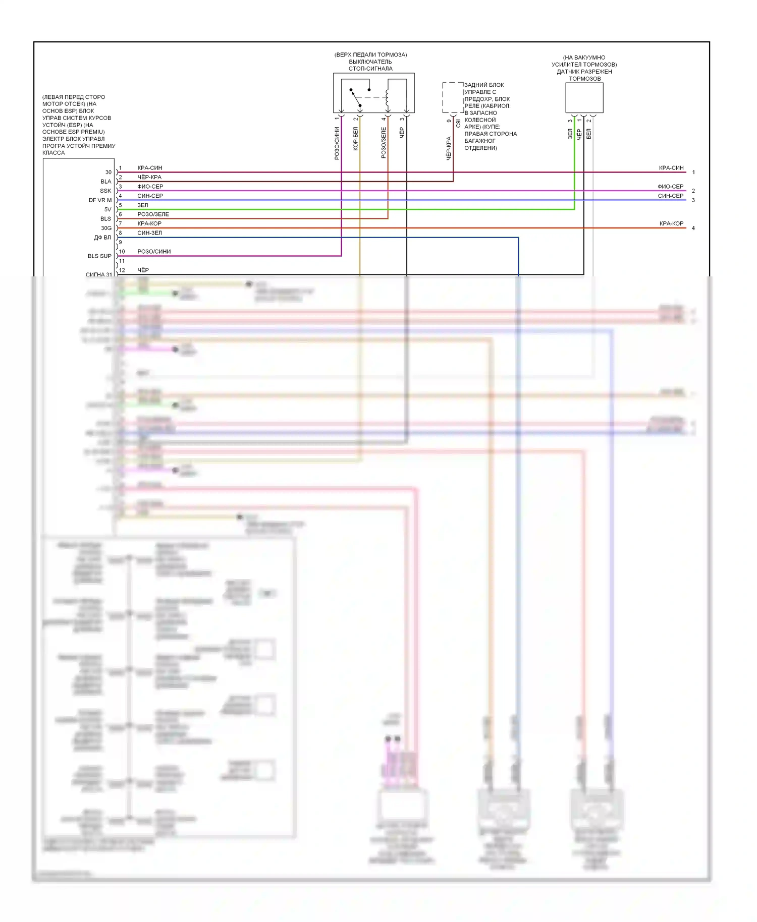 E-класс Mercedes-Benz W212/S212/C207/A207 рестайлинг (2013-2016): Антиблокировочная система abs электросхема, кабриолет (1 из 2) 