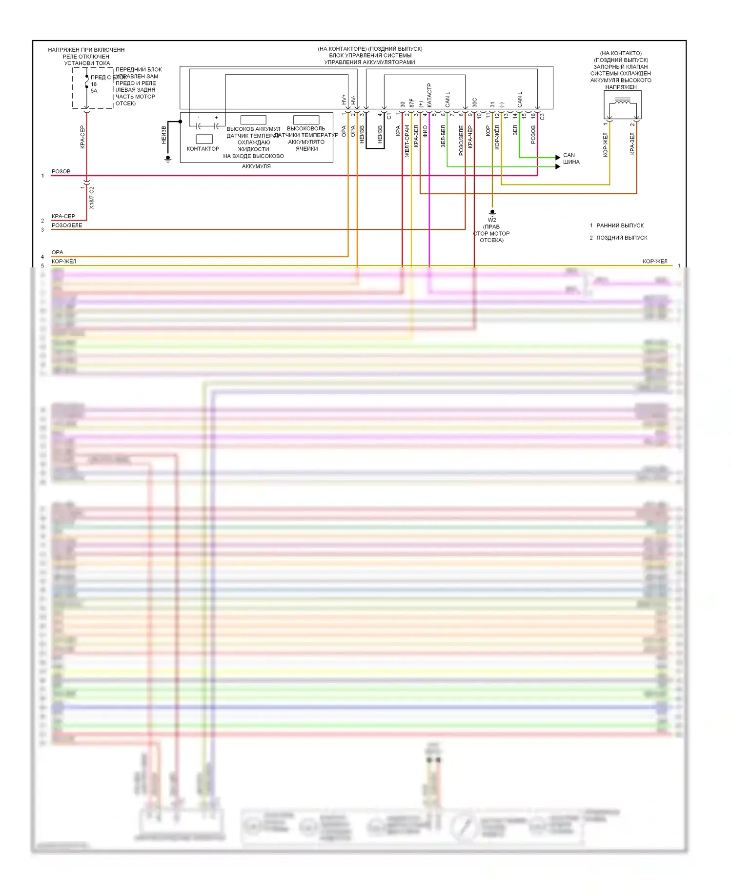 E-класс Mercedes-Benz W212/S212/C207/A207 рестайлинг (2013-2016): Электросхема двигателя 3.5l гибрид (7 из 8) 