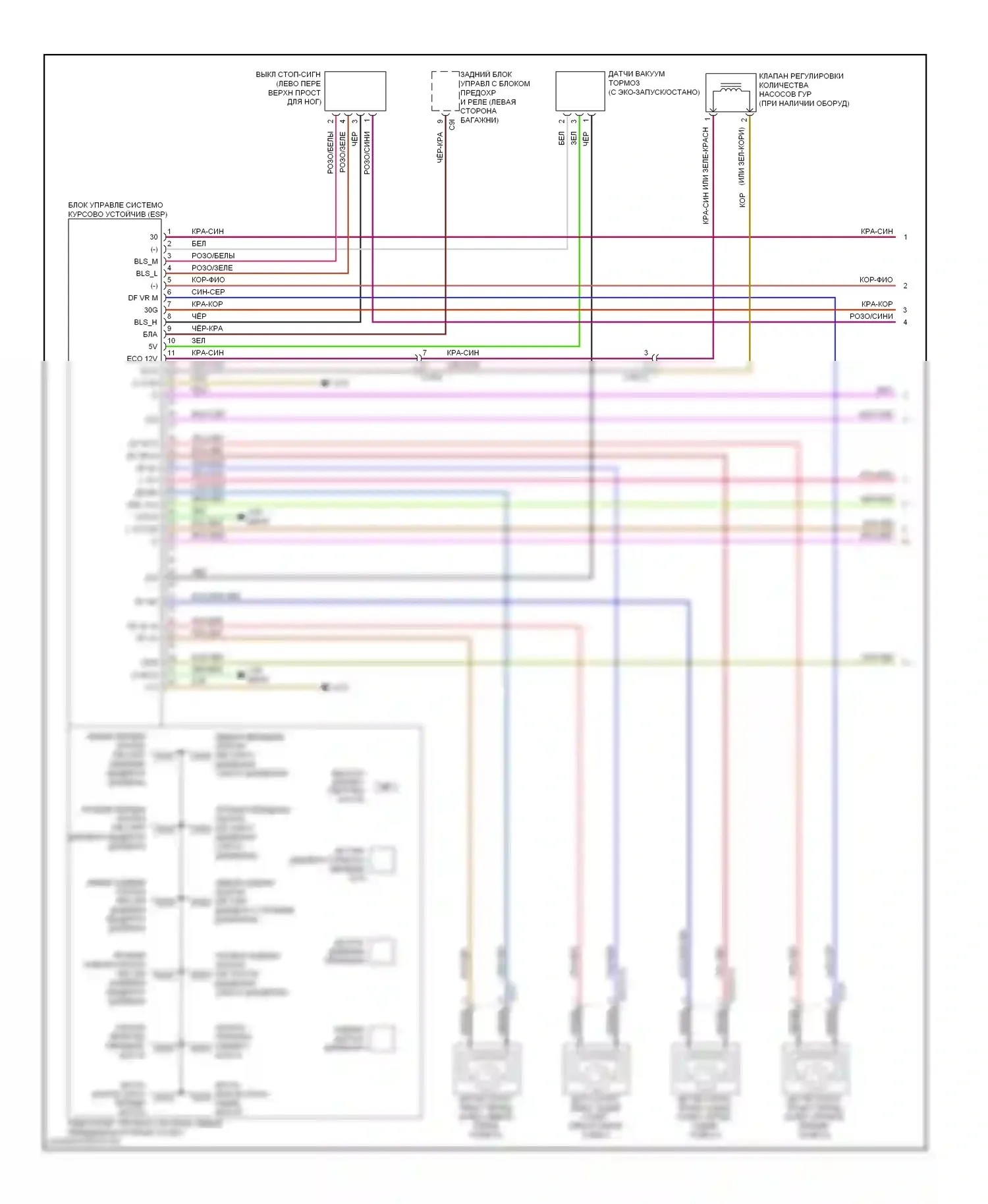 E-класс Mercedes-Benz W212/S212/C207/A207 (2009-2013): Антиблокировочная система abs электросхема, купе с базовой (1 из 2) 