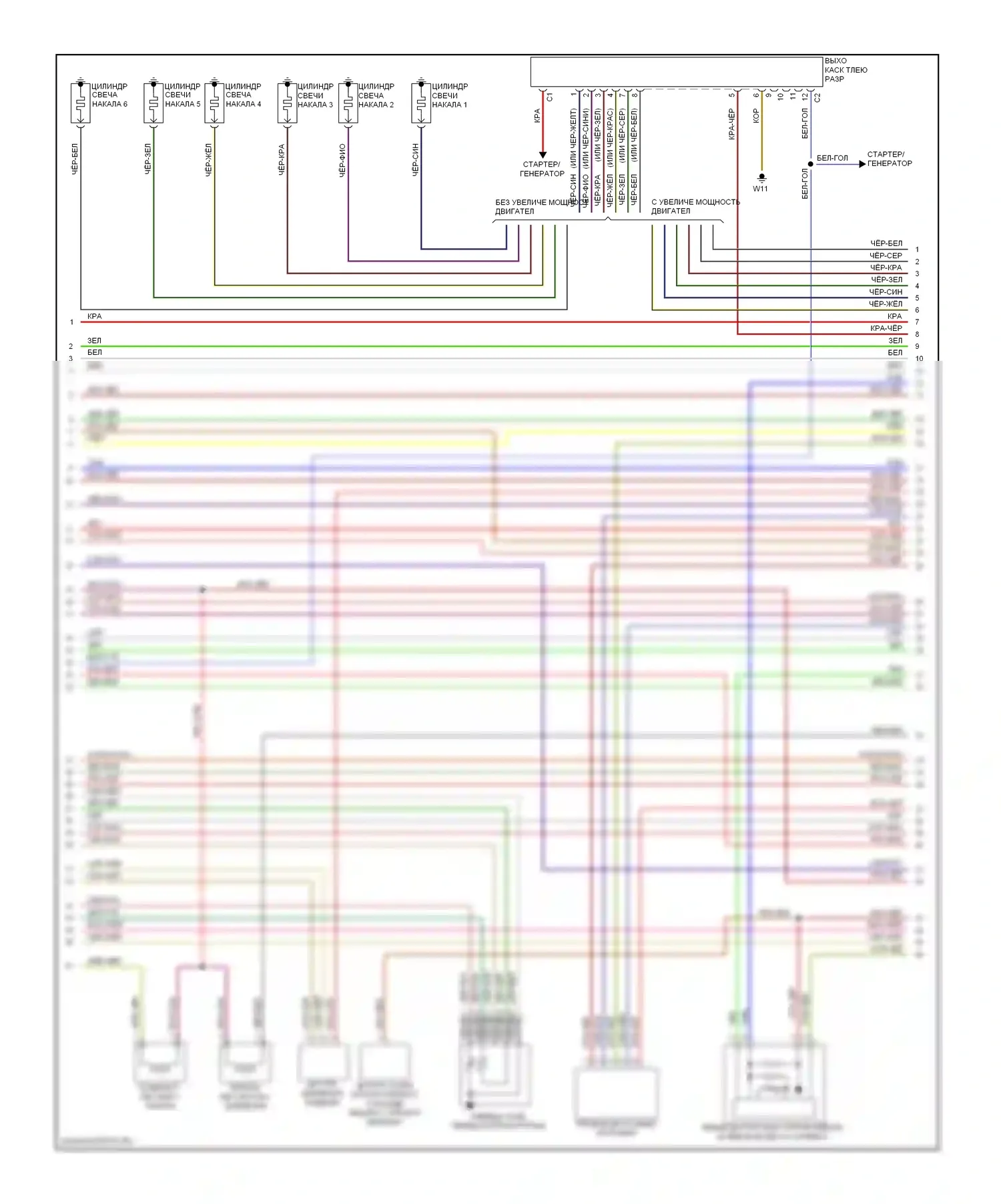 E-класс Mercedes-Benz W212/S212/C207/A207 (2009-2013): Электросхема двигателя 3.0л турбо дизель (5 из 7) 