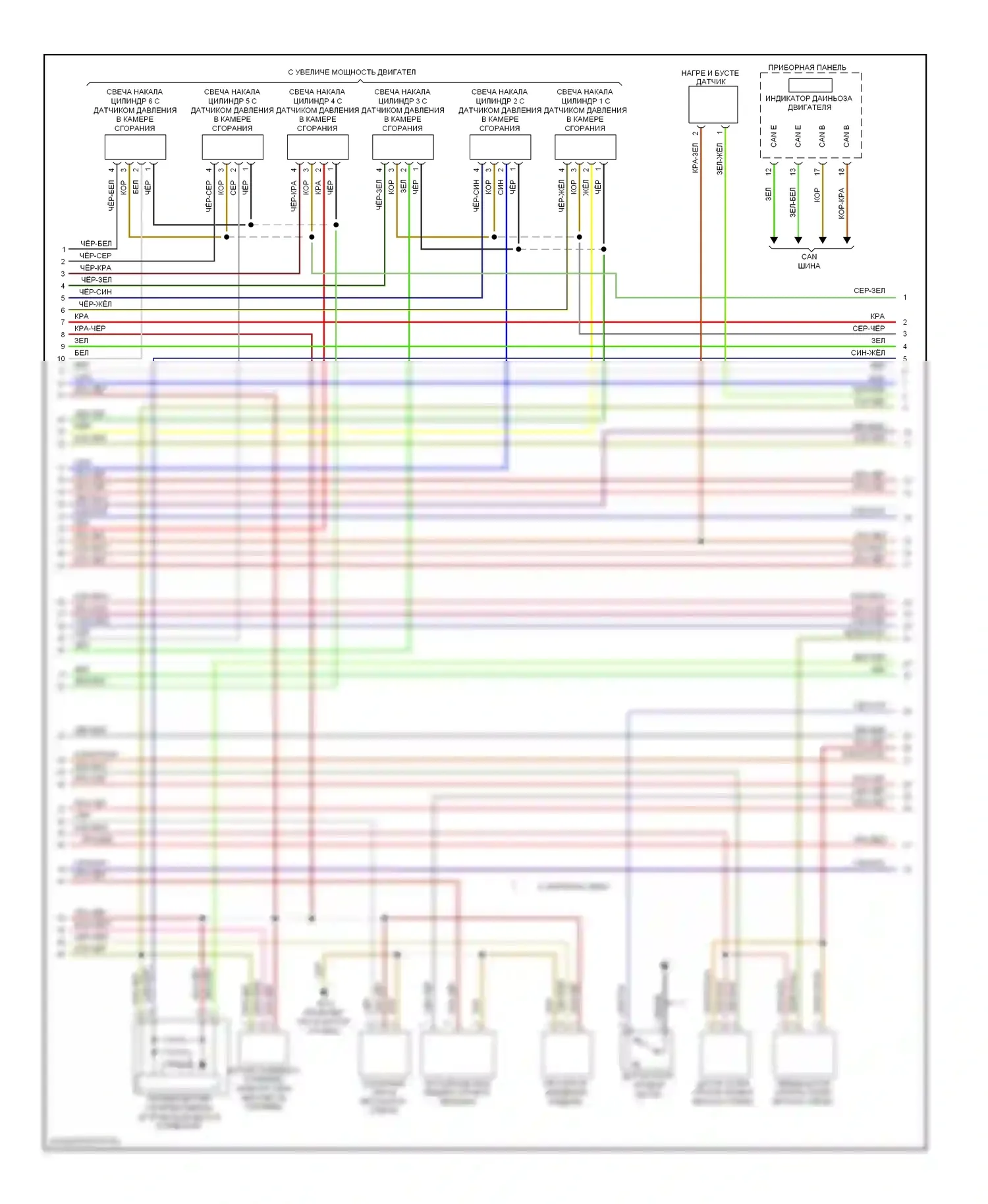 E-класс Mercedes-Benz W212/S212/C207/A207 (2009-2013): Электросхема двигателя 3.0л турбодизеля (6 из 7) 