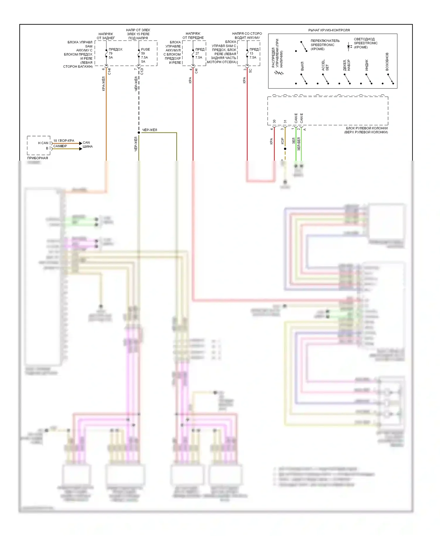 E-класс Mercedes-Benz W212/S212/C207/A207 (2009-2013): 3,0л турбодизеля, электросхема круиз-контроля 