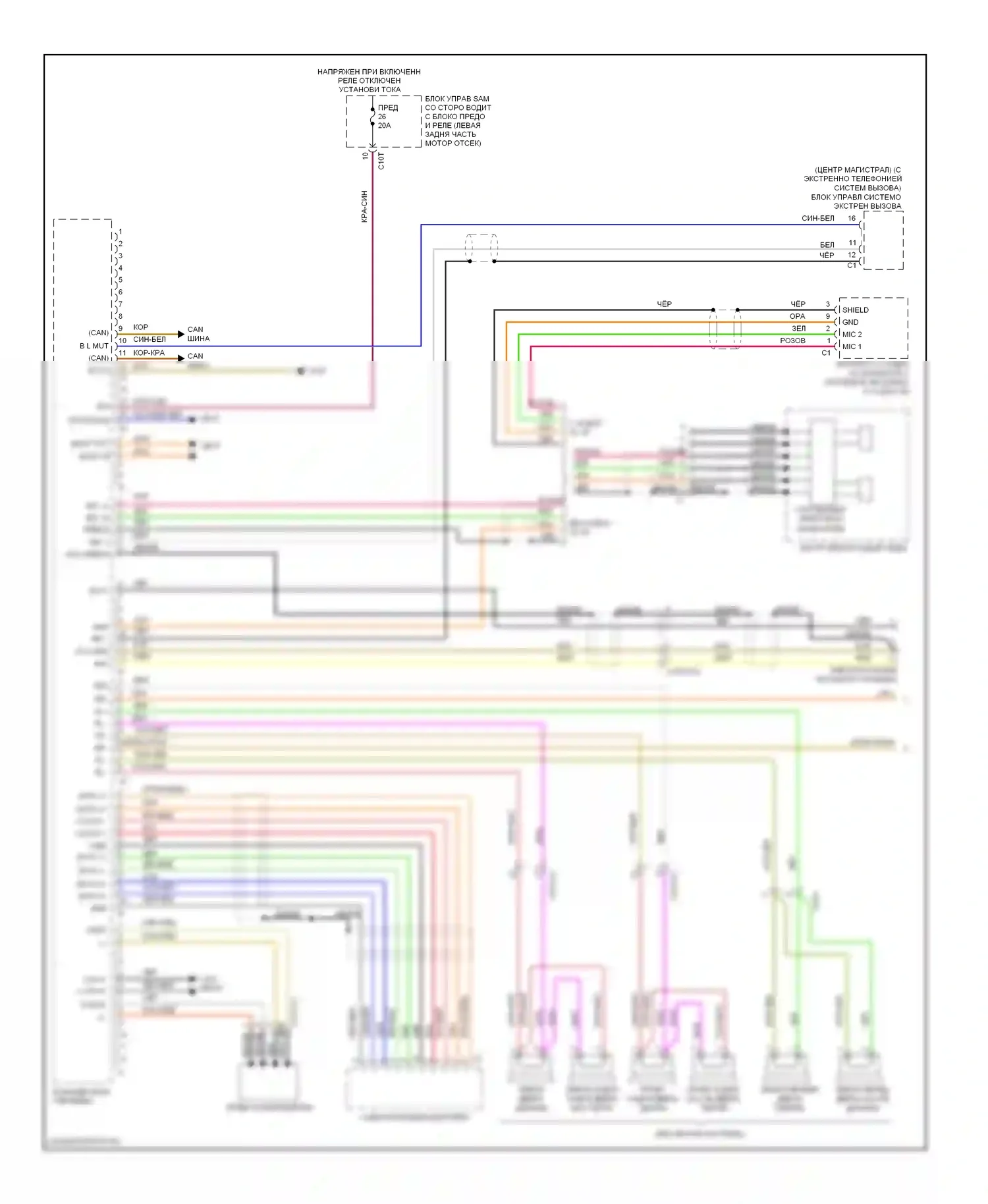 E-класс Mercedes-Benz W212/S212/C207/A207 (2009-2013): Магнитола comand электросхема, седан (1 из 2) 