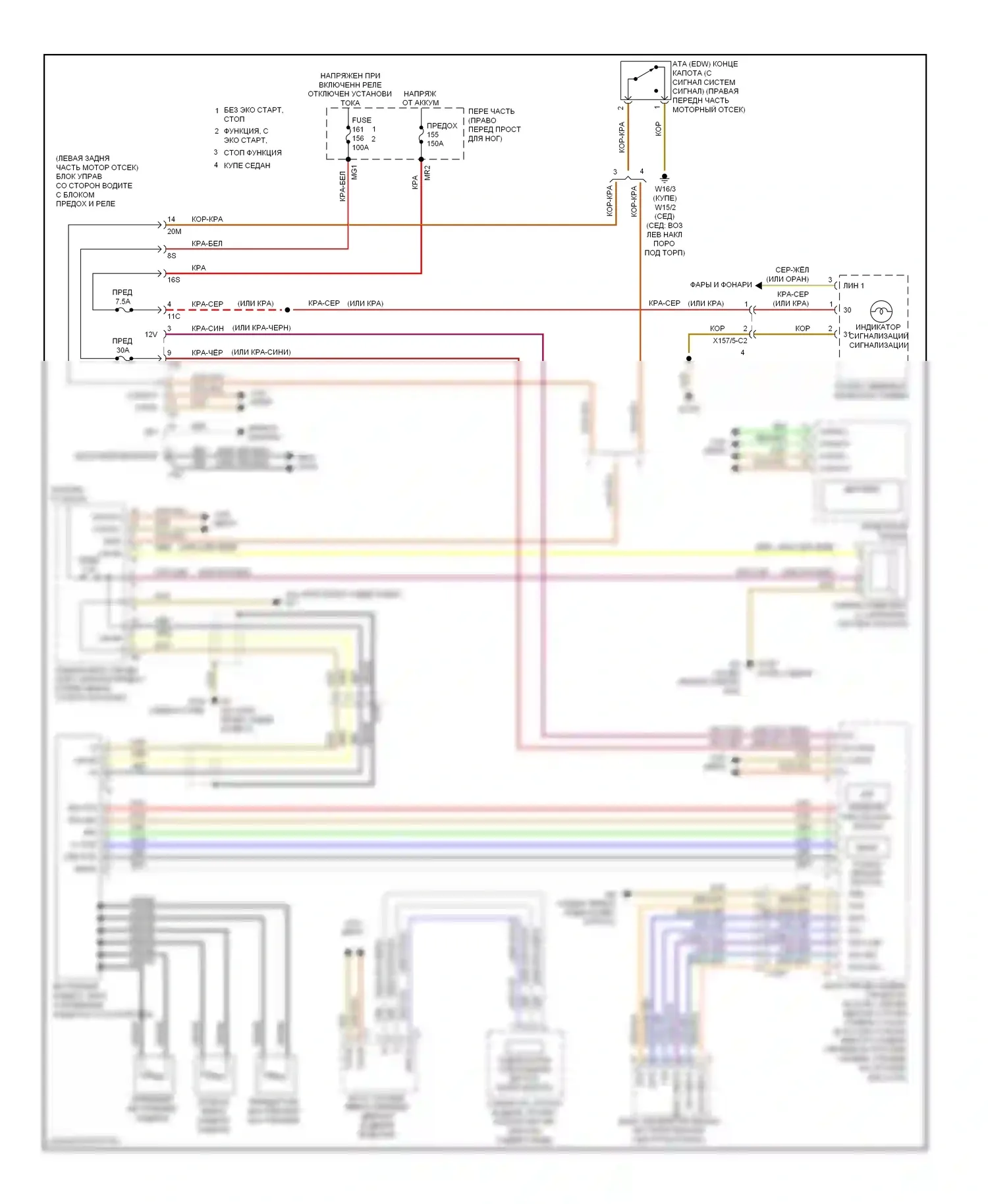 E-класс Mercedes-Benz W212/S212/C207/A207 (2009-2013): Электросхема сигнализаций сигнализации 