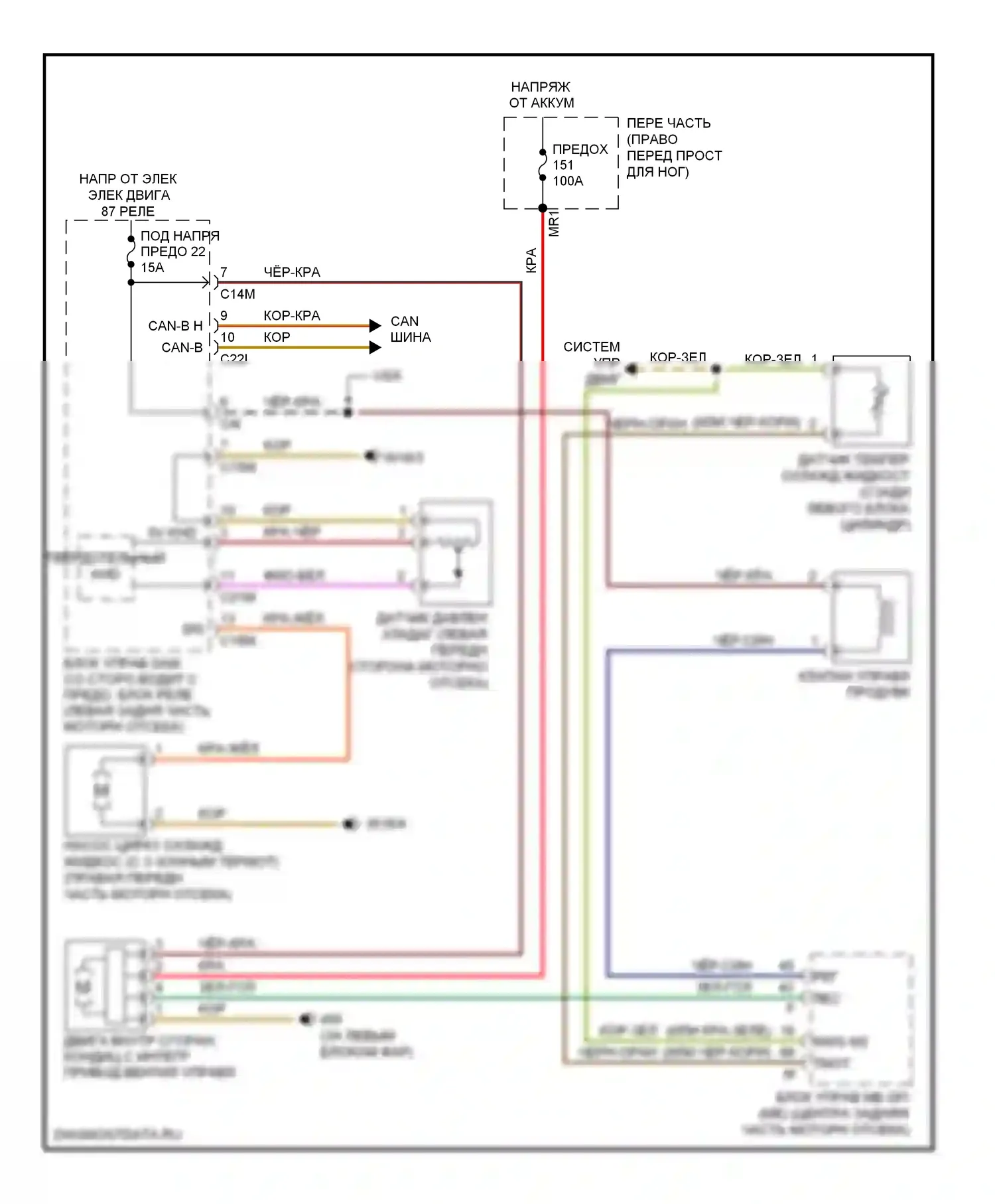 E-класс Mercedes-Benz W212/S212/C207/A207 (2009-2013): Электросхема вентилятора охлаждения, купе 