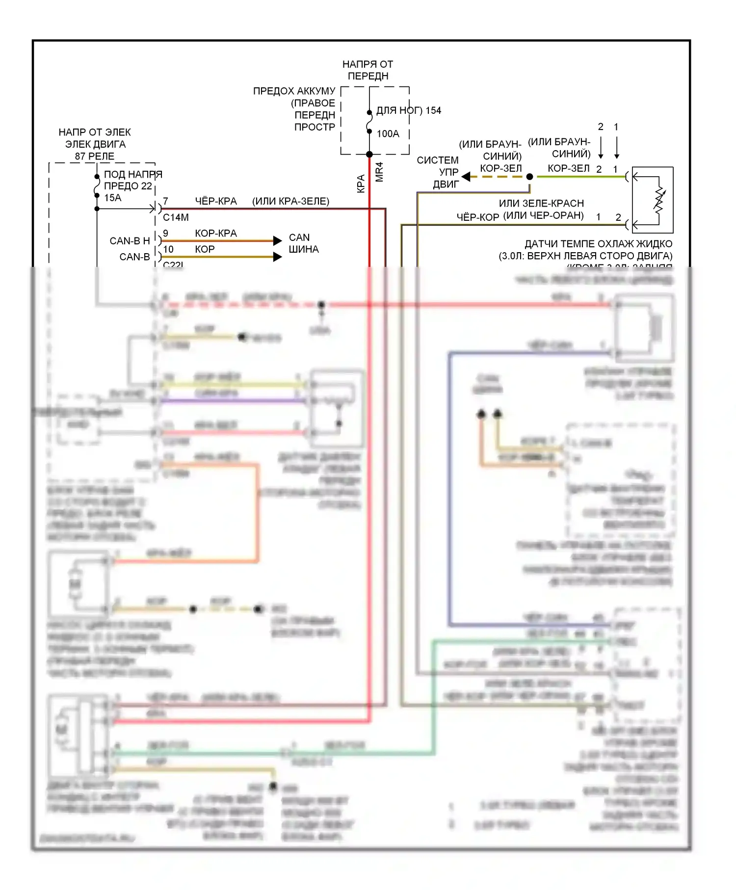 E-класс Mercedes-Benz W212/S212/C207/A207 (2009-2013): Электросхема вентилятора охлаждения, седан 