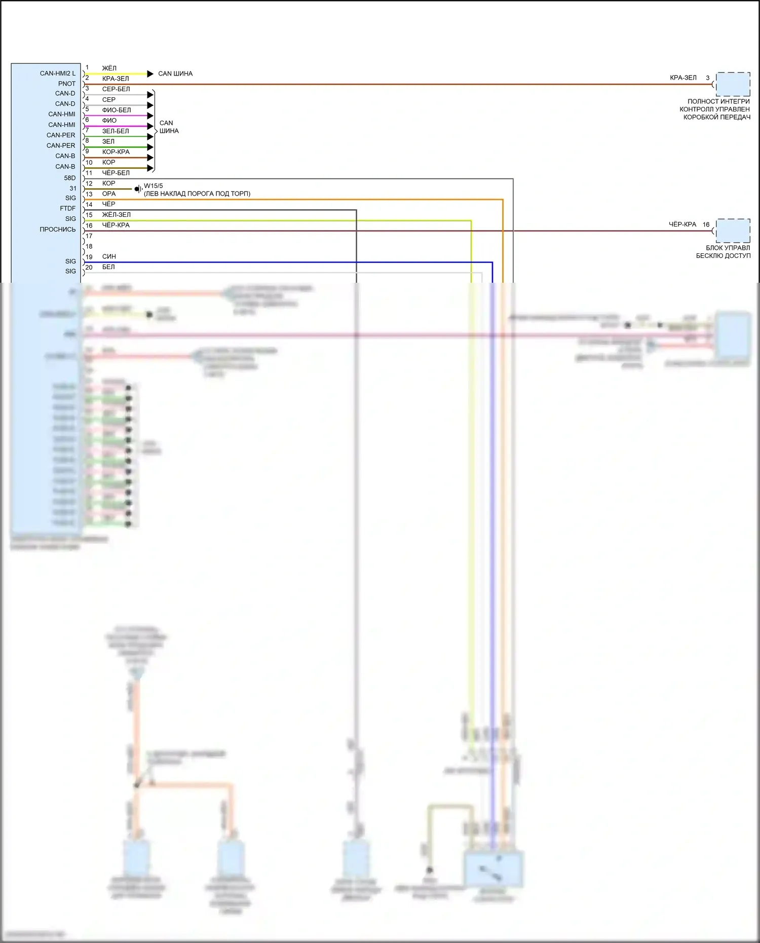 E-класс All-Terrain Mercedes-Benz S213 рестайлинг (2020-2024): Электросхема блока предохранителей реле, седан (7 из 8) 