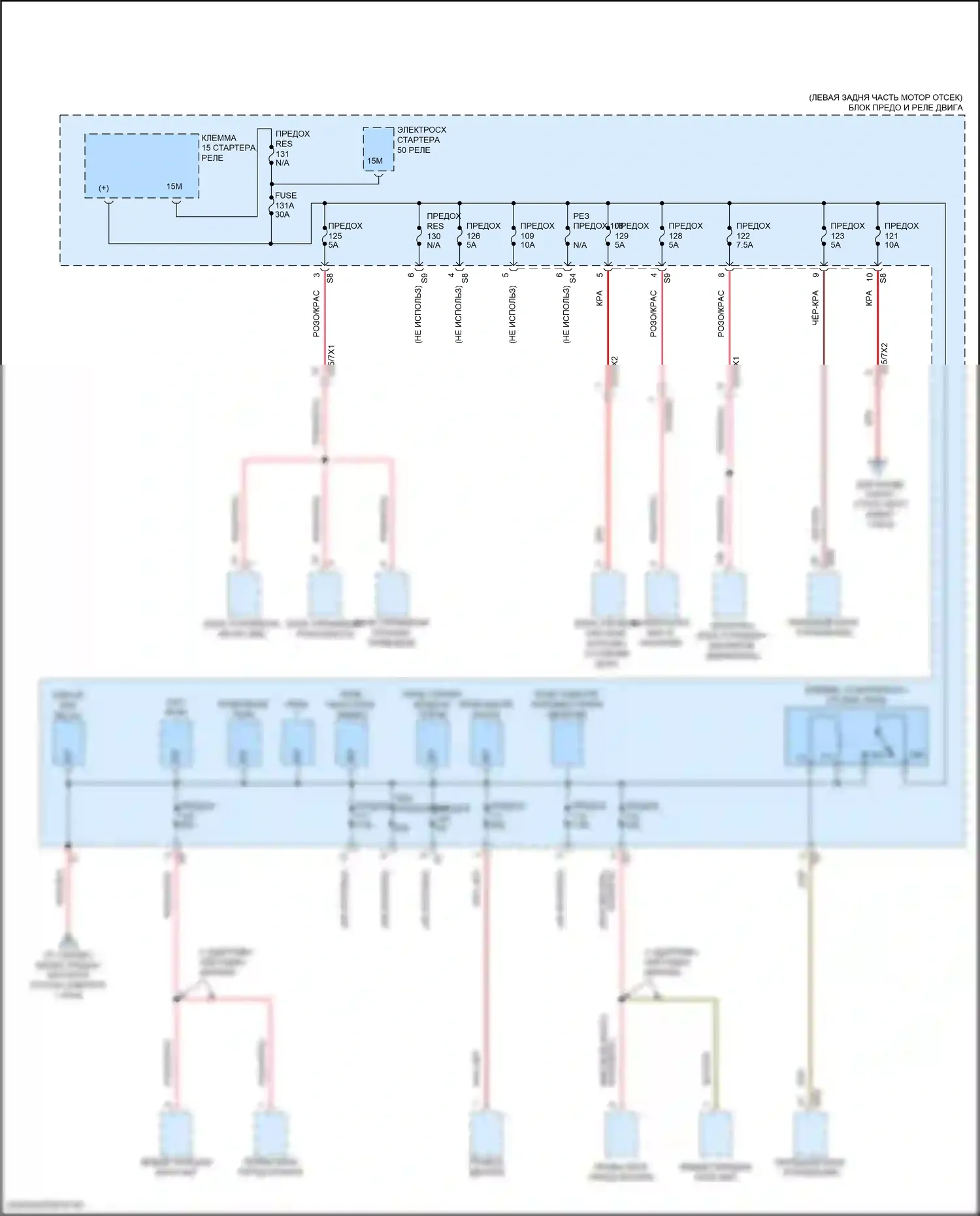E-класс All-Terrain Mercedes-Benz S213 рестайлинг (2020-2024): Электросхема блока предохранителей реле, седан (8 из 8) 