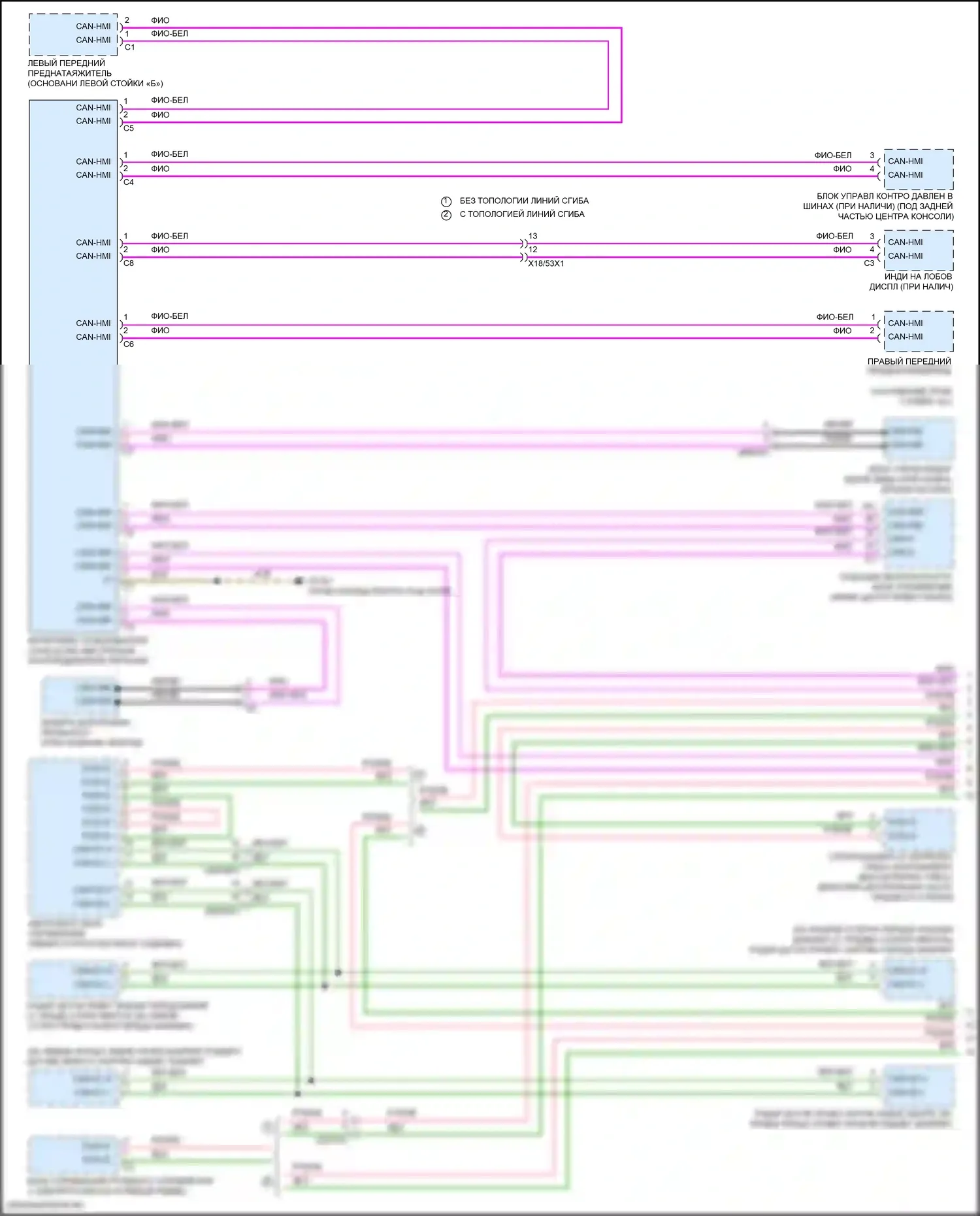 E-класс All-Terrain Mercedes-Benz S213 рестайлинг (2020-2024): Электросхема шины высокого/низкого уровня (1 из 7) 