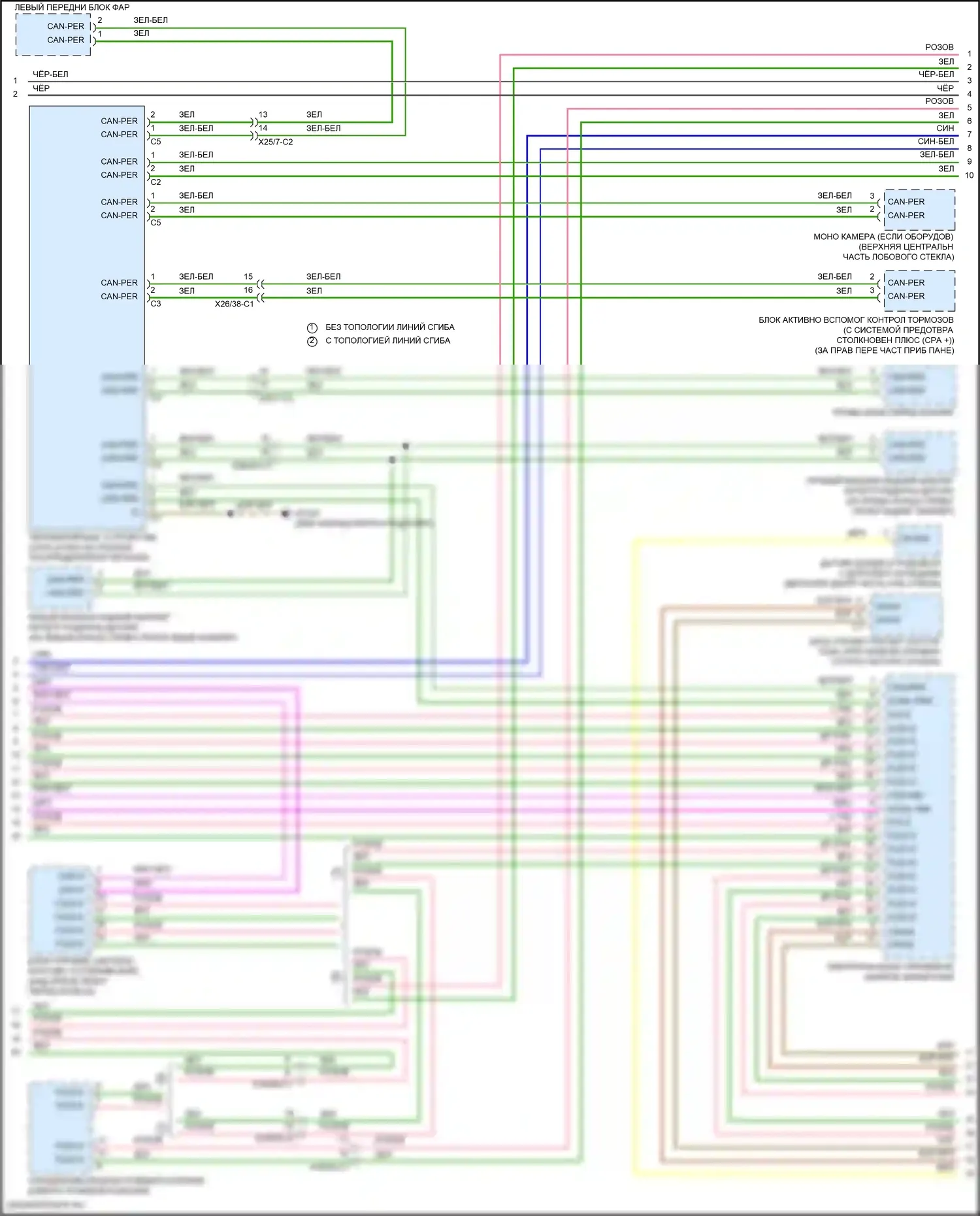 E-класс All-Terrain Mercedes-Benz S213 рестайлинг (2020-2024): Электросхема шины высокого/низкого уровня, купе (2 из 6) 