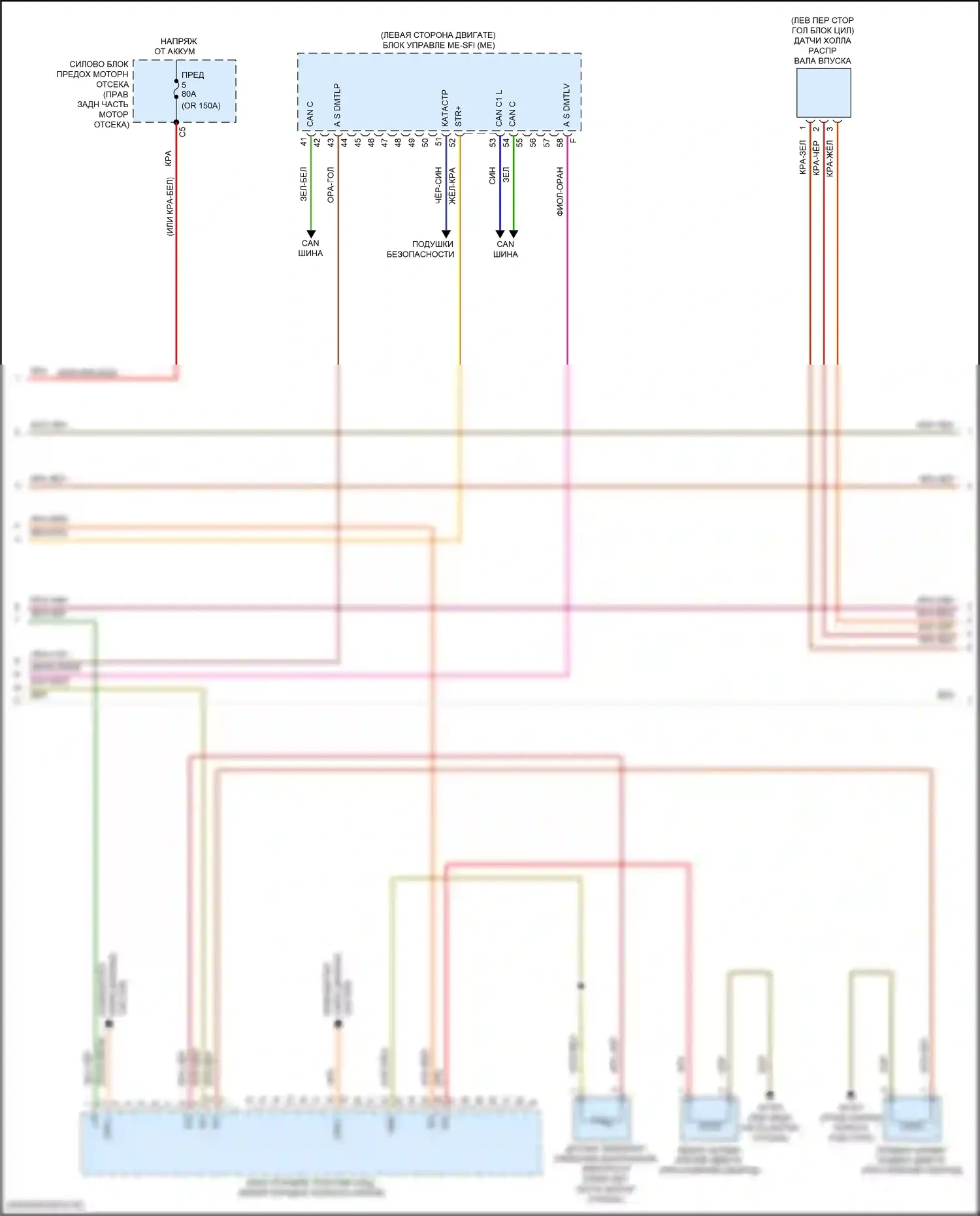 E-класс All-Terrain Mercedes-Benz S213 рестайлинг (2020-2024): Электросхема двигателя 2.0л турбо (4 из 8) 