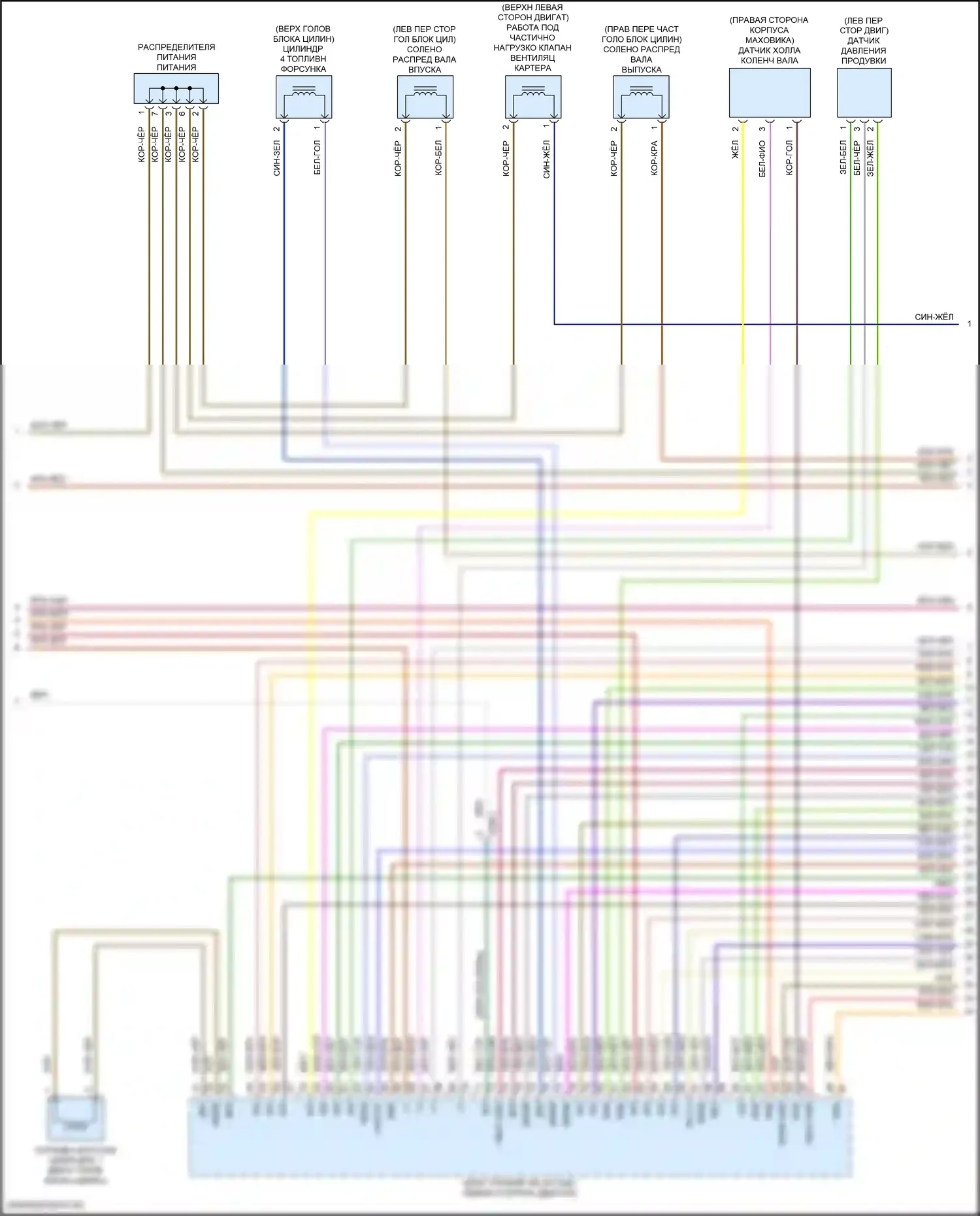 E-класс All-Terrain Mercedes-Benz S213 рестайлинг (2020-2024): Электросхема двигателя 2.0л турбо (5 из 8) 