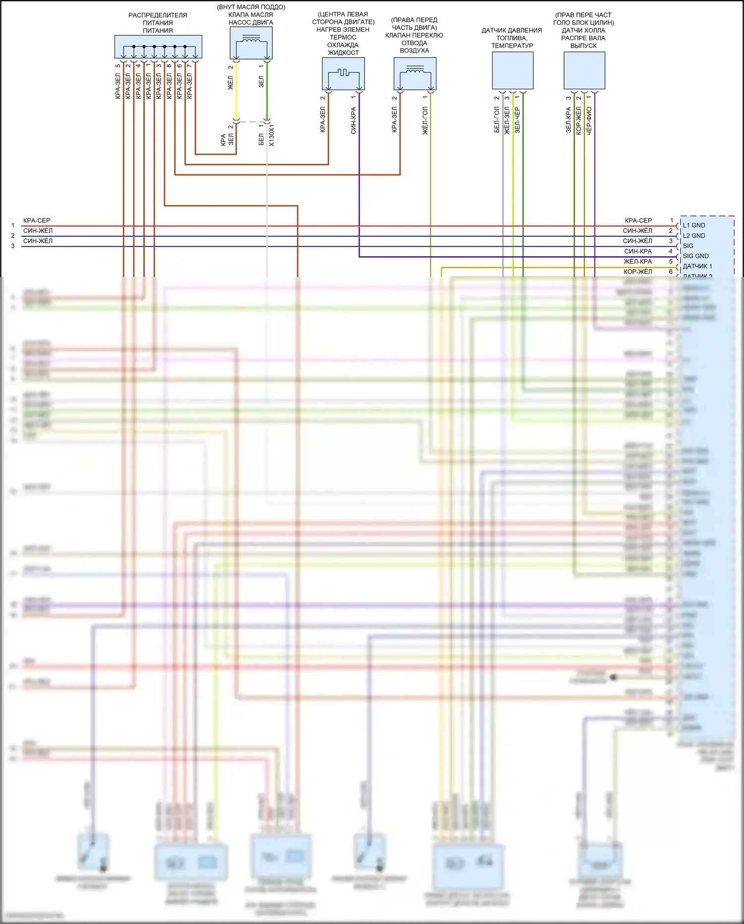 E-класс All-Terrain Mercedes-Benz S213 рестайлинг (2020-2024): Электросхема двигателя 2.0л турбо (8 из 8) 