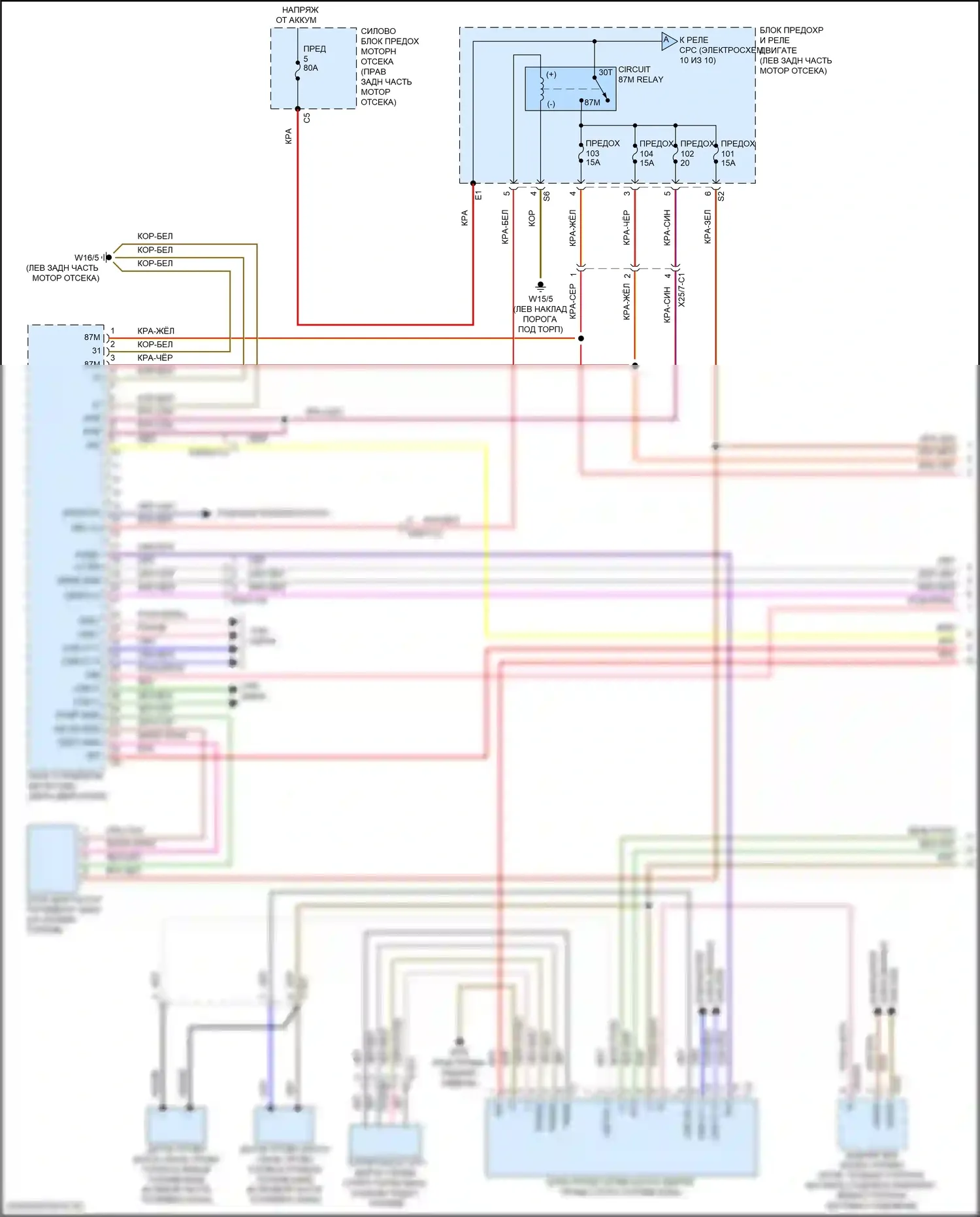 E-класс All-Terrain Mercedes-Benz S213 рестайлинг (2020-2024): Электросхема двигателя 3.0l turbo hybrid (1 из 10) 