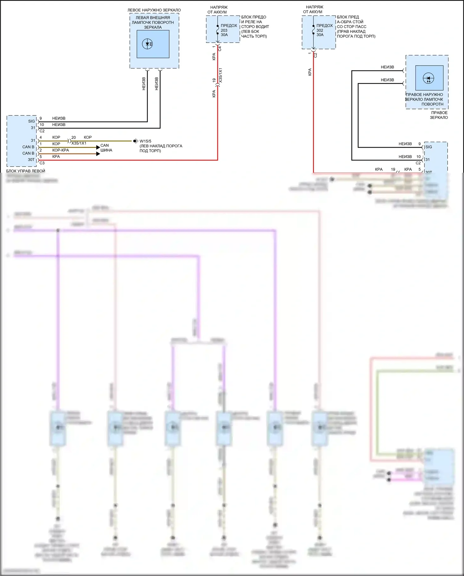 E-класс All-Terrain Mercedes-Benz S213 рестайлинг (2020-2024): Электросхема фар и фонарей, вагон (2 из 3) 