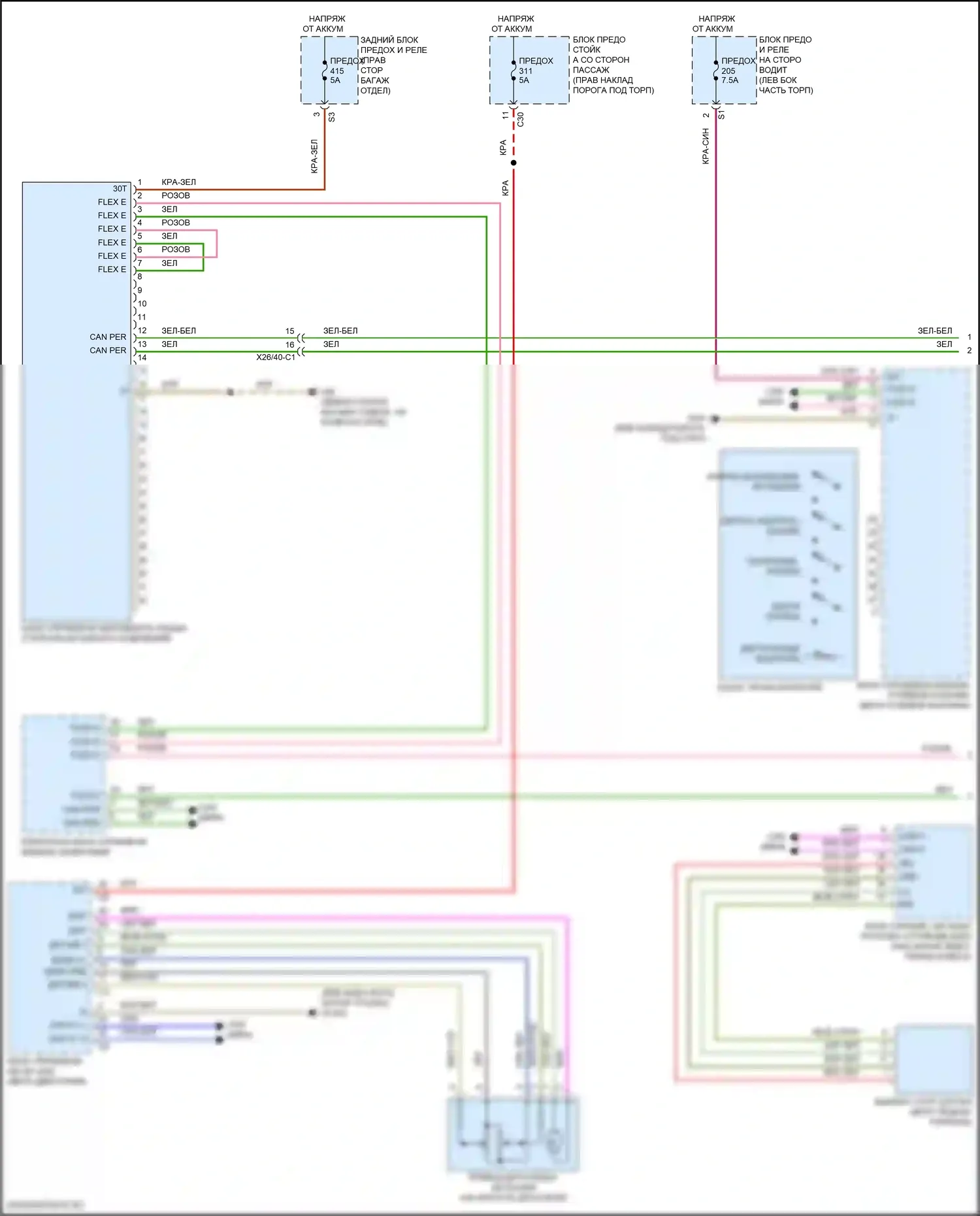 E-класс All-Terrain Mercedes-Benz S213 рестайлинг (2020-2024): Электросхема круиз-контроля (1 из 2) 