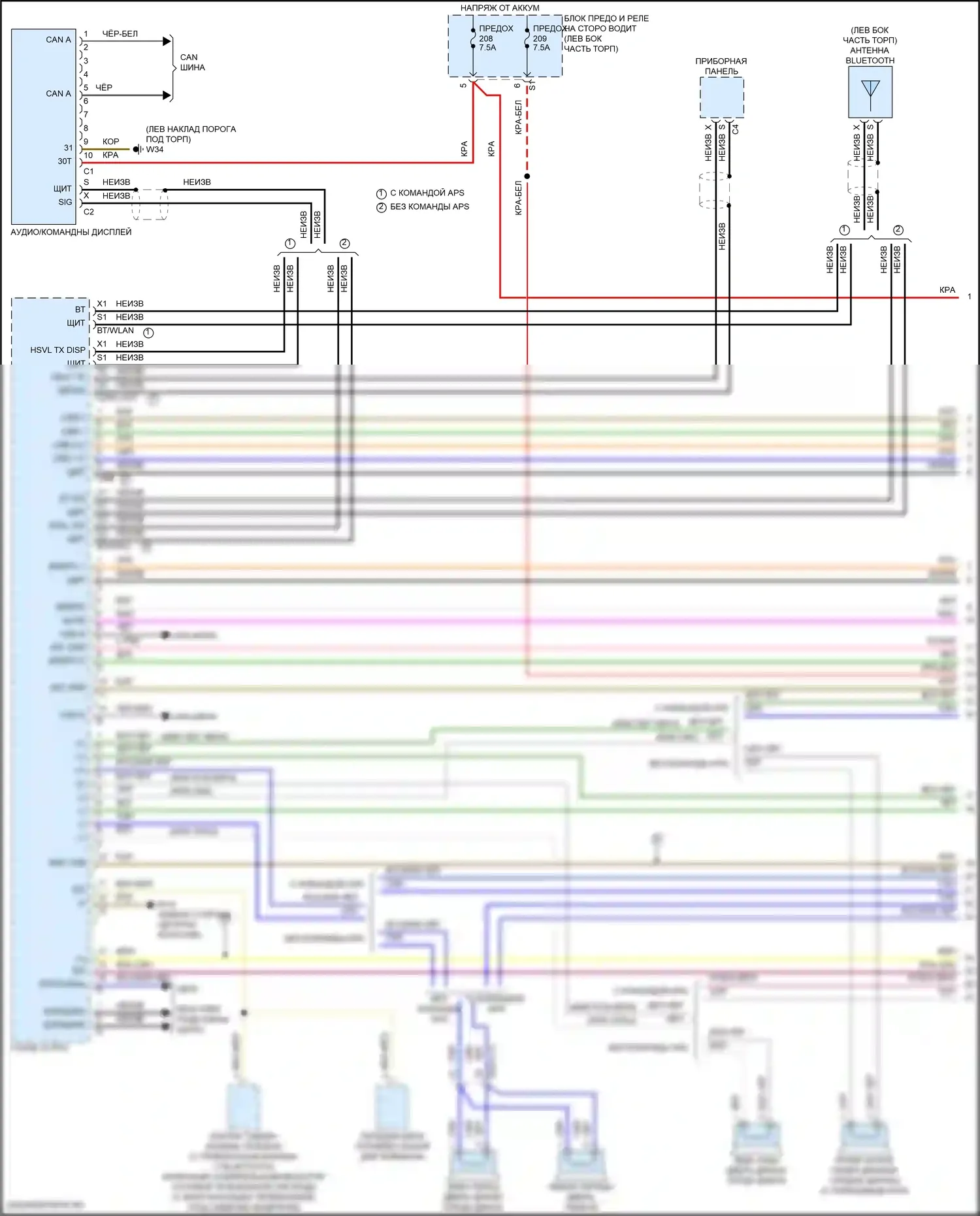 E-класс All-Terrain Mercedes-Benz S213 рестайлинг (2020-2024): Электросхема управления магнитолы comand, кабриолет (1 из 6) 