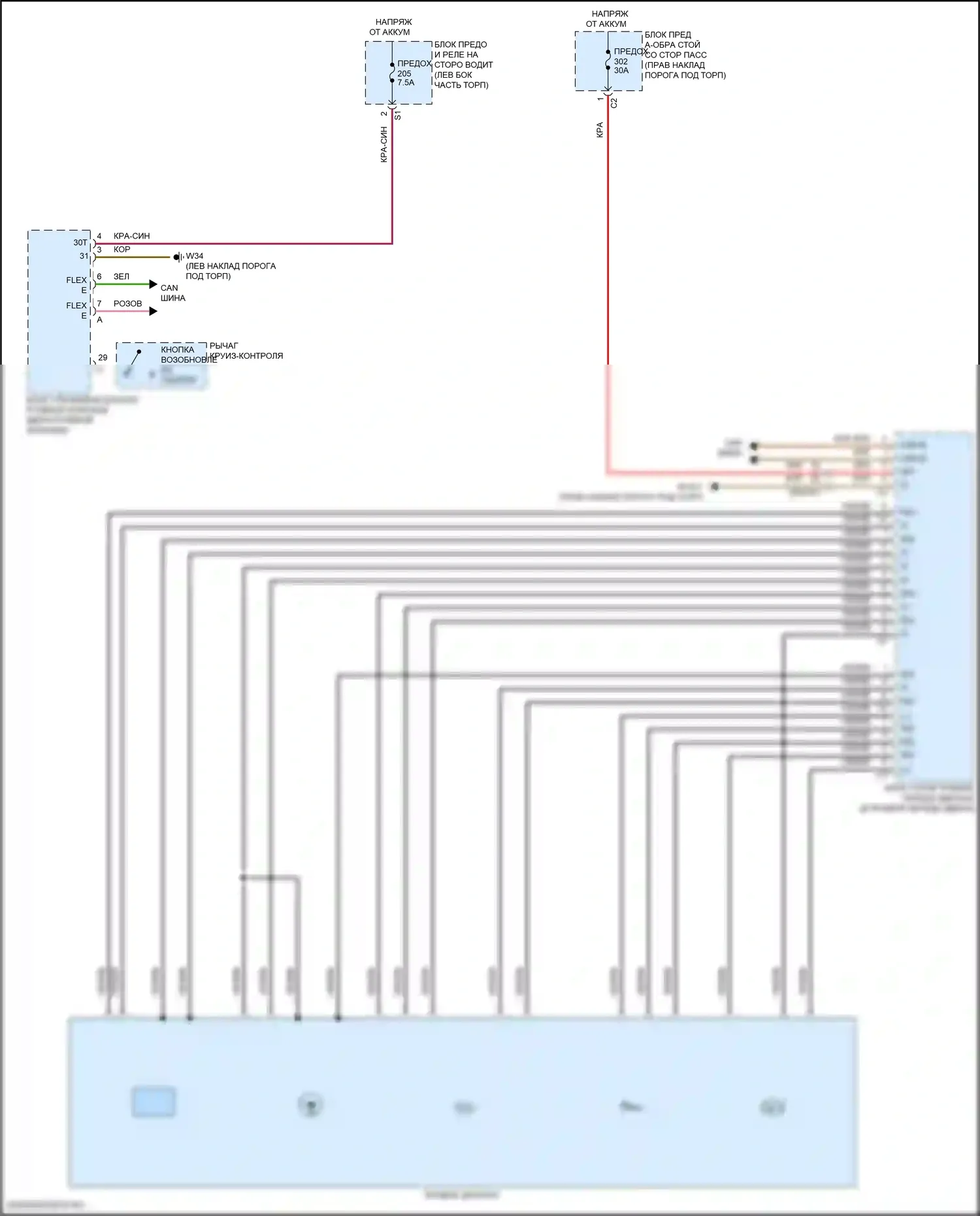 E-класс All-Terrain Mercedes-Benz S213 рестайлинг (2020-2024): Электросхема памяти зеркал, седан (2 из 2) 
