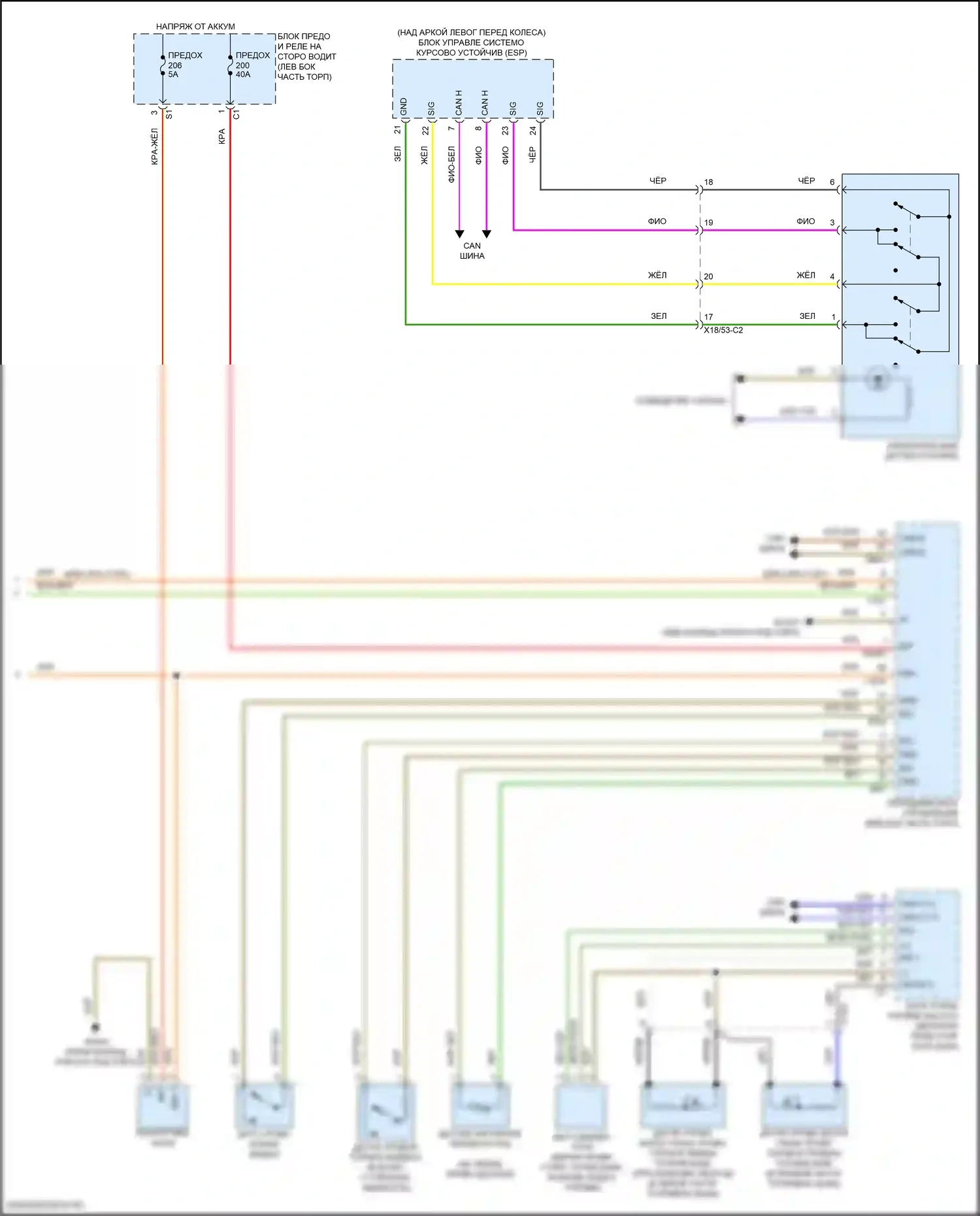 E-класс All-Terrain Mercedes-Benz S213 рестайлинг (2020-2024): Электросхема приборной панели, кабриолет (3 из 3) 