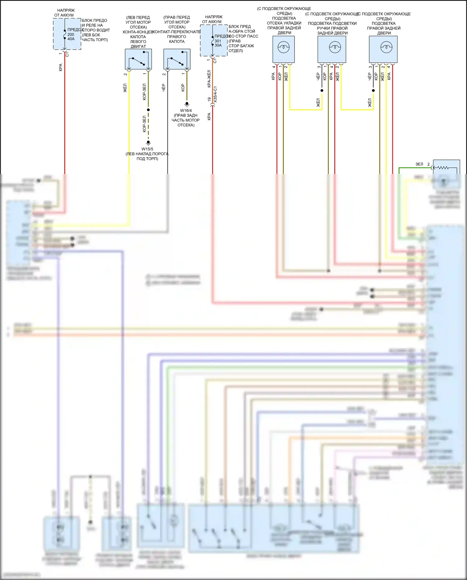 E-класс All-Terrain Mercedes-Benz S213 рестайлинг (2020-2024): Электросхема центрального замка с автоблокировкой (4 из 4) 
