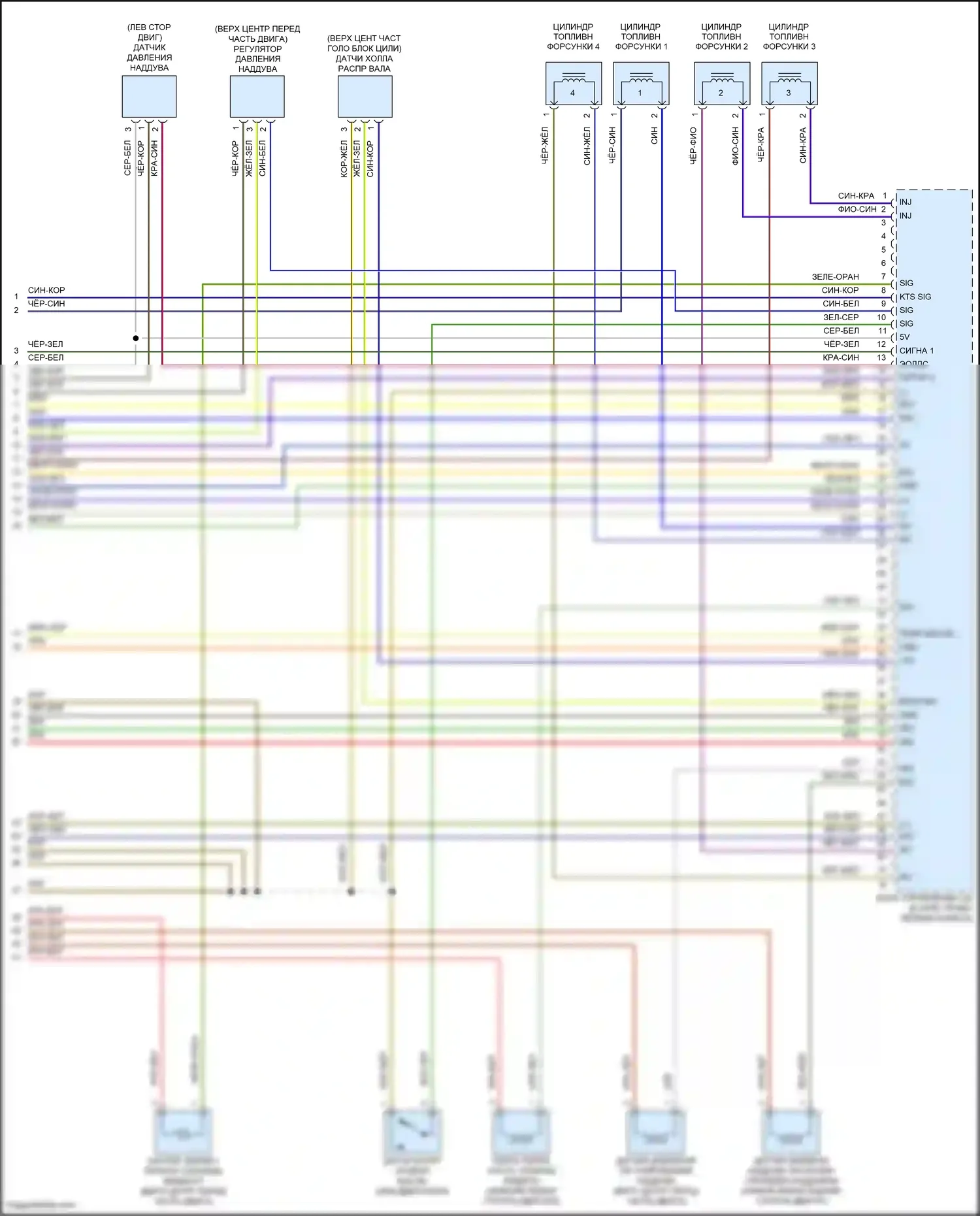 E-класс Mercedes-Benz W212/S212/C207/A207 рестайлинг (2013-2016): Электросхема двигателя 2.1л турбодизеля (10 из 10) 
