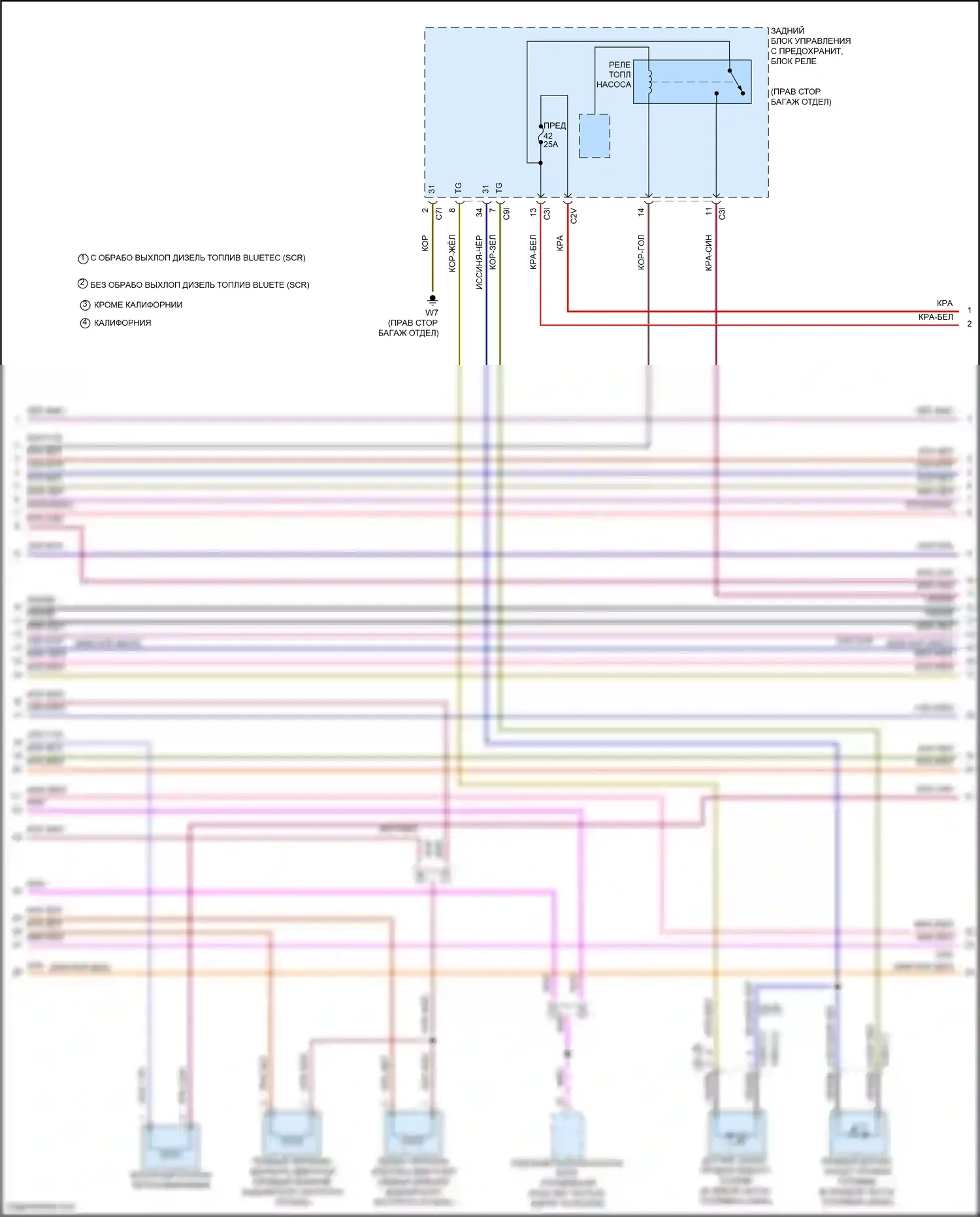 E-класс Mercedes-Benz W212/S212/C207/A207 рестайлинг (2013-2016): Электросхема двигателя 2.1л турбодизеля (2 из 10) 