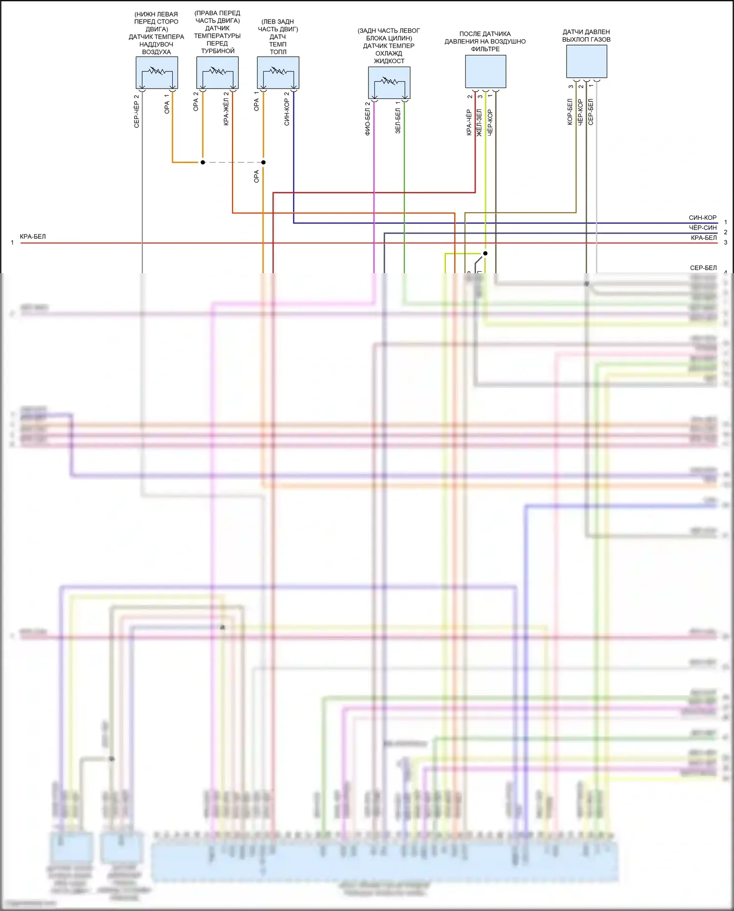 E-класс Mercedes-Benz W212/S212/C207/A207 рестайлинг (2013-2016): Электросхема двигателя 2.1л турбодизеля (6 из 10) 