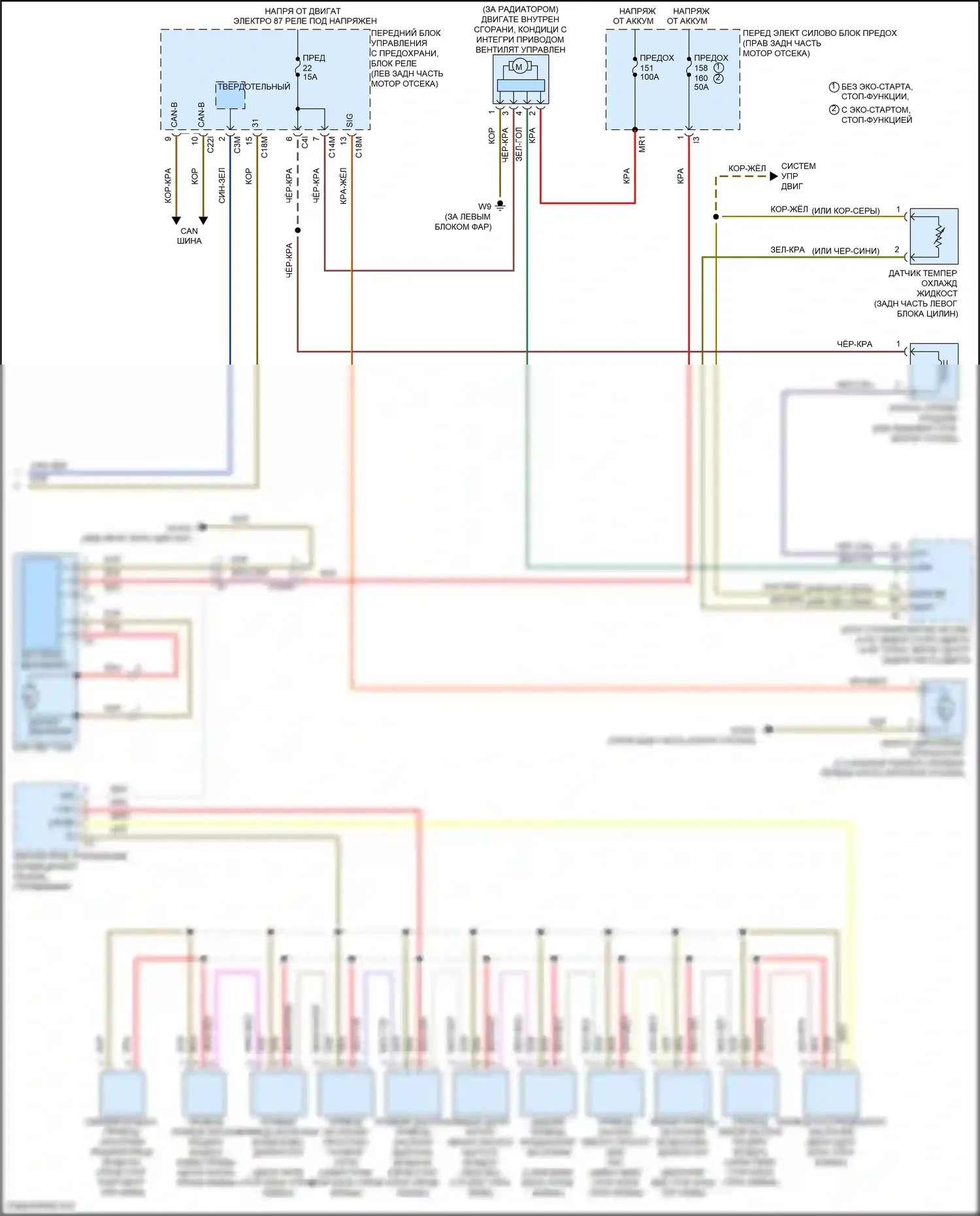 E-класс Mercedes-Benz W212/S212/C207/A207 рестайлинг (2013-2016): Электросхема климат контроля, купе без термотропного (2 из 2) 