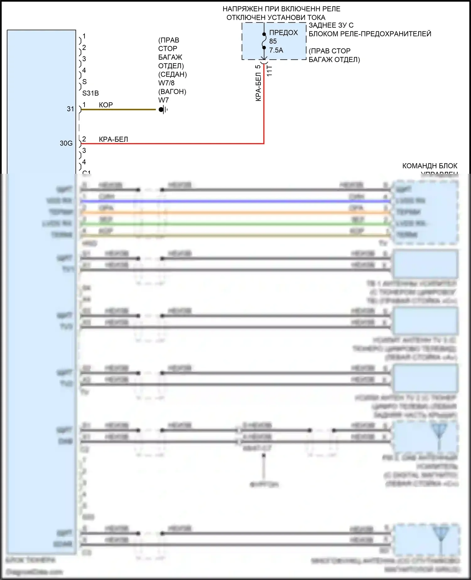 E-класс Mercedes-Benz W212/S212/C207/A207 рестайлинг (2013-2016): Электросхема тюнера 