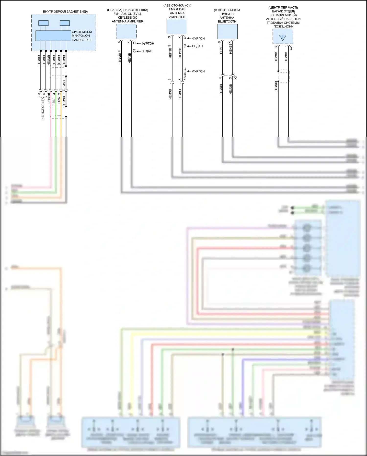 E-класс Mercedes-Benz W212/S212/C207/A207 рестайлинг (2013-2016): Магнитола comand электросхема, седан (2 из 3) 