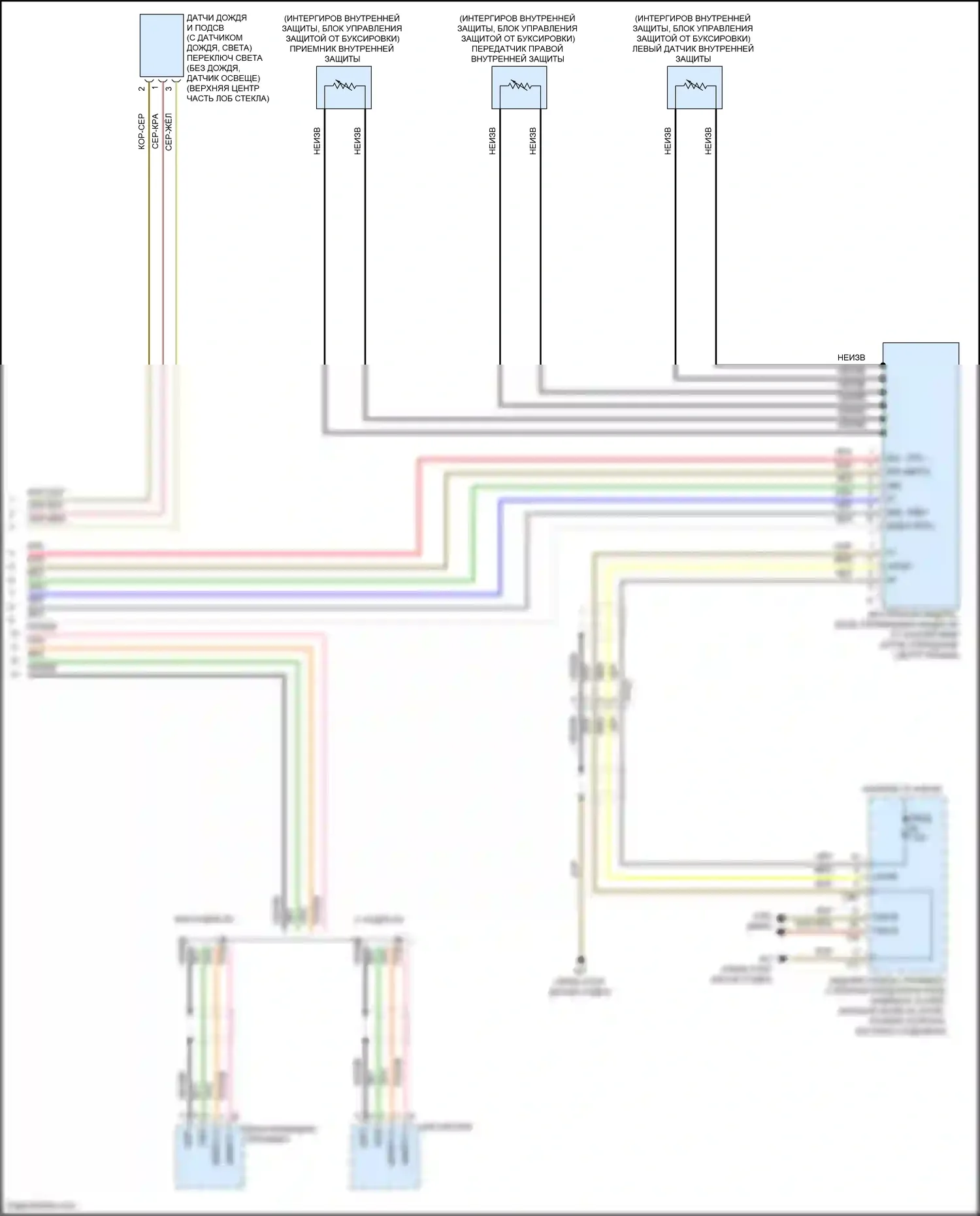E-класс Mercedes-Benz W212/S212/C207/A207 рестайлинг (2013-2016): Электросхема потолочного пульта, кабриолет (2 из 2) 