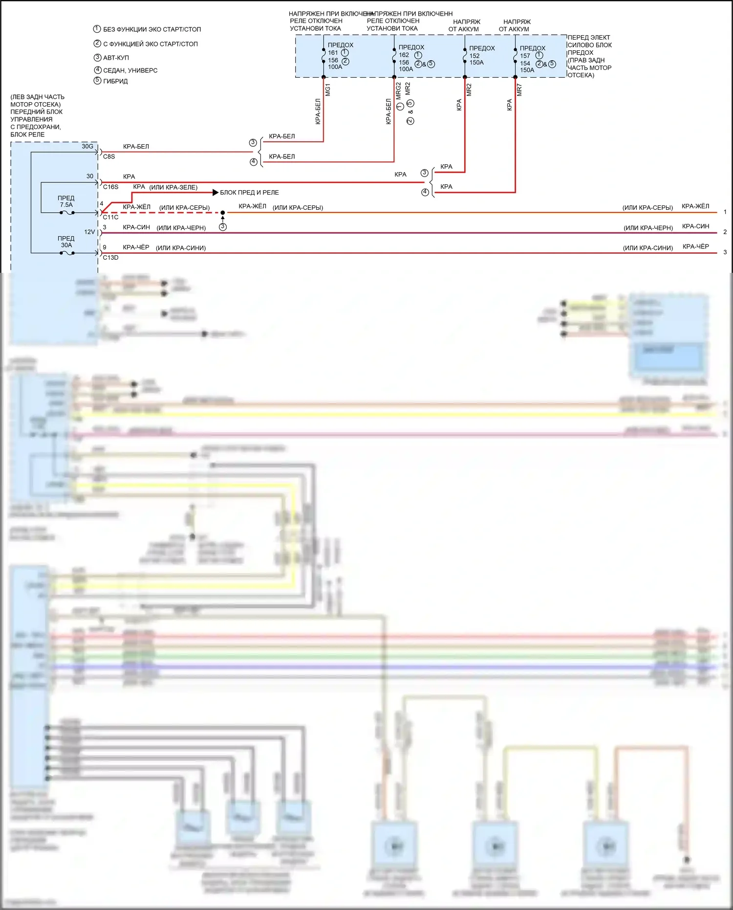 E-класс Mercedes-Benz W212/S212/C207/A207 рестайлинг (2013-2016): Электросхема сигнализаций сигнализации (1 из 2) 