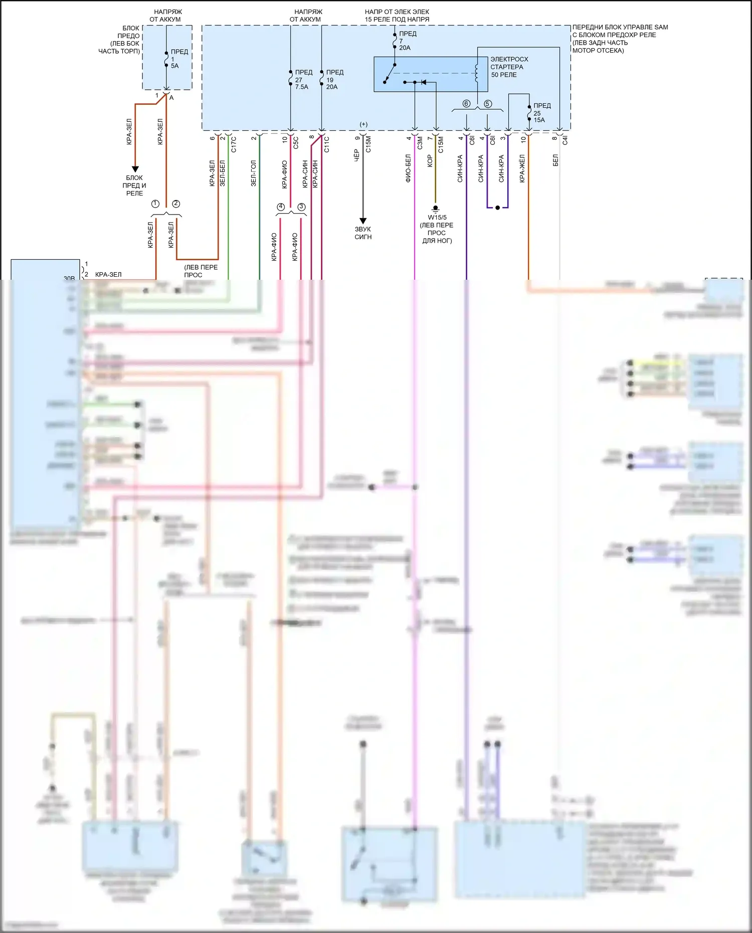 E-класс Mercedes-Benz W212/S212/C207/A207 рестайлинг (2013-2016): Электросхема системы авторизации вождения, седан 