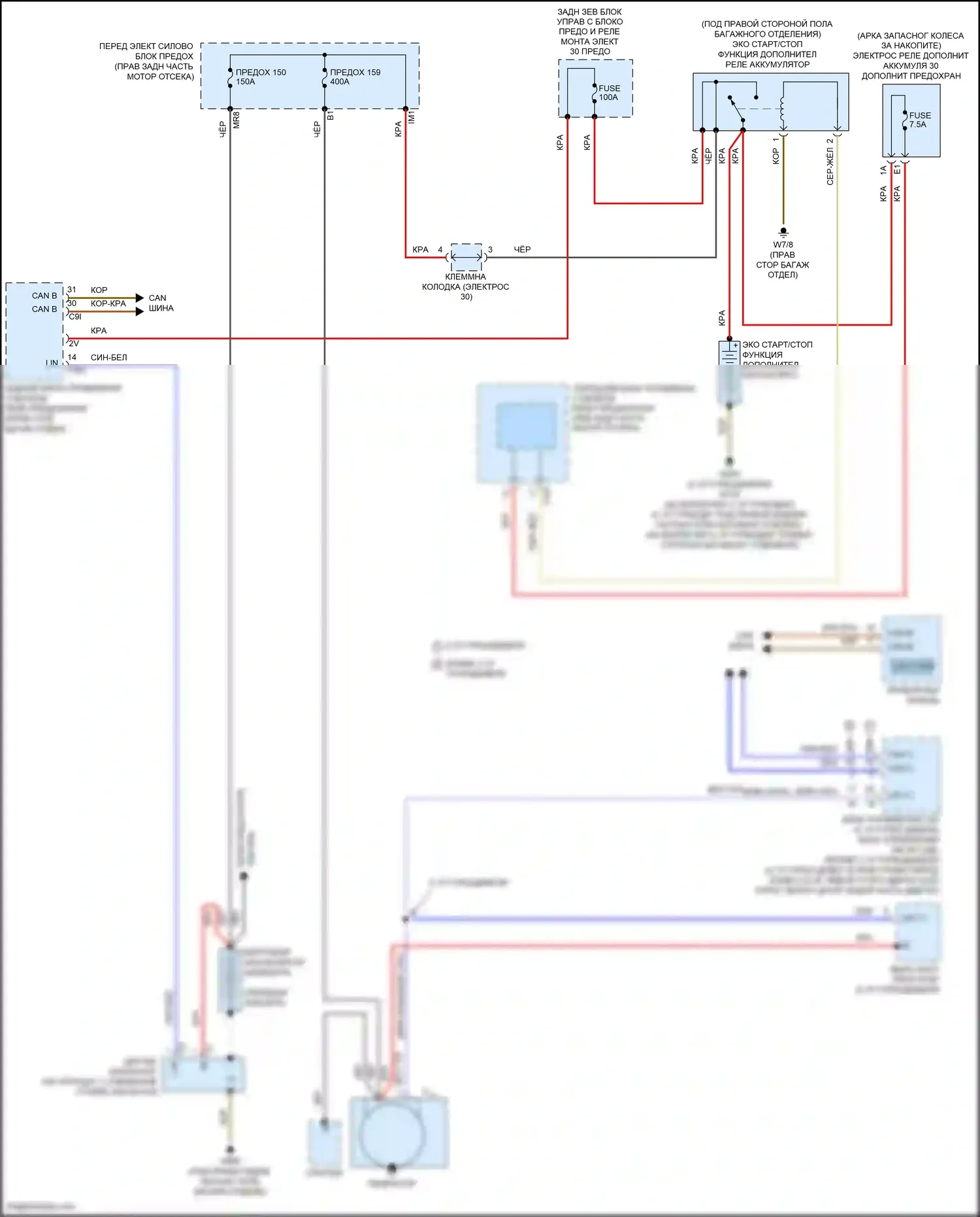 E-класс Mercedes-Benz W212/S212/C207/A207 рестайлинг (2013-2016): Электросхема генератора 