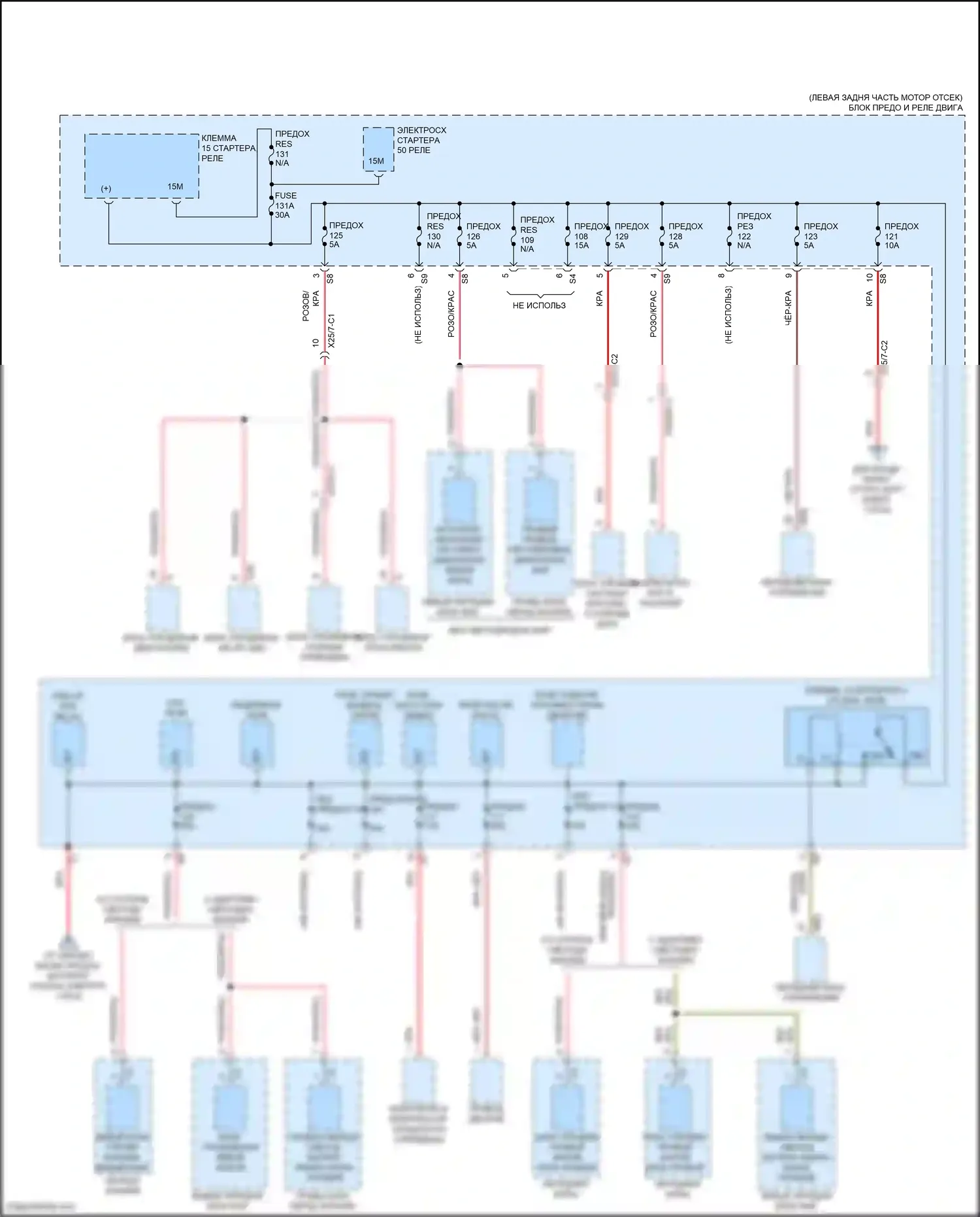 E-класс Mercedes-Benz W213/S213/C238/A238 рестайлинг (2020-2024): Электросхема блока предохранителей реле, кабриолет (8 из 8) 