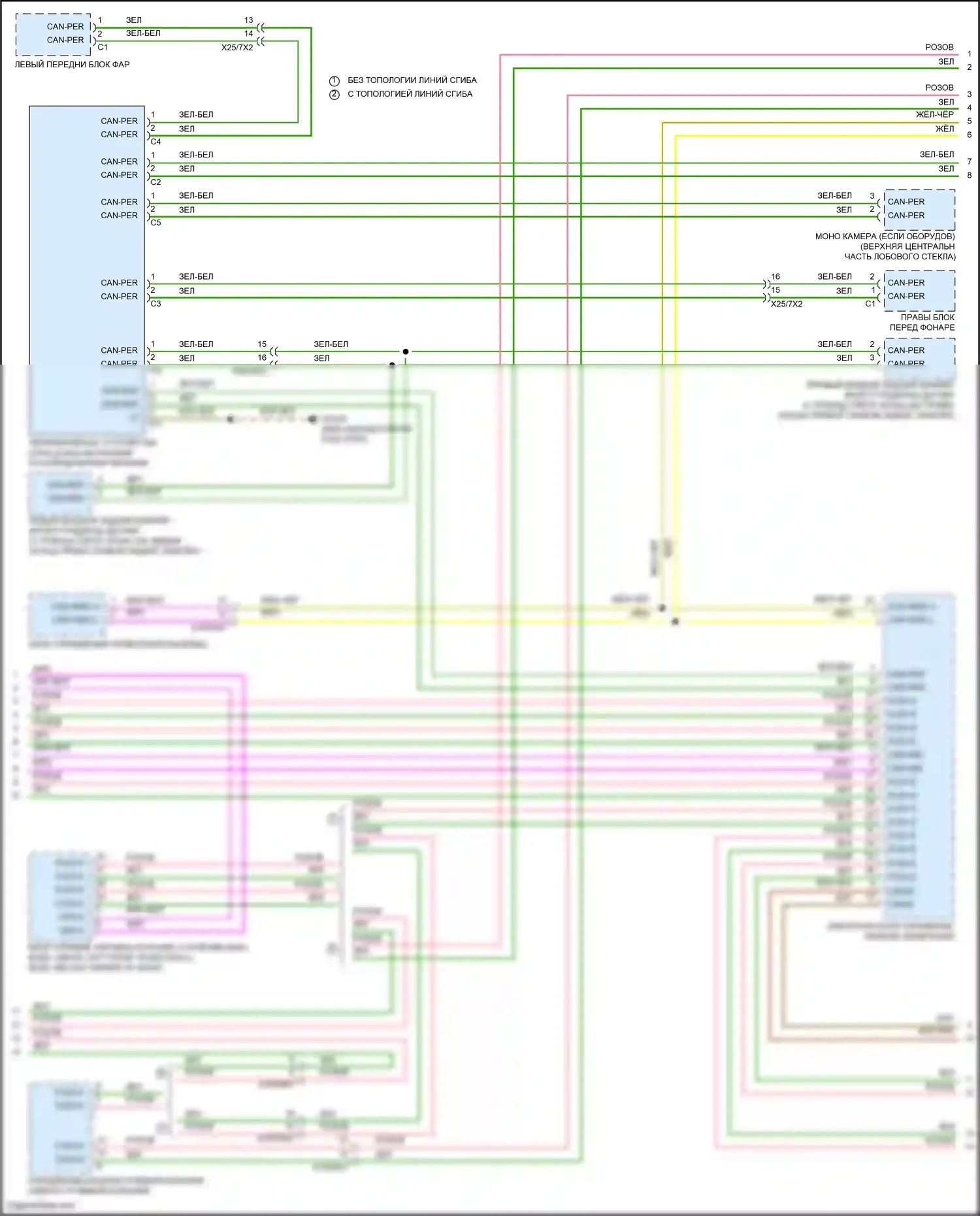 E-класс Mercedes-Benz W213/S213/C238/A238 рестайлинг (2020-2024): Электросхема шины высокого/низкого уровня, седан (2 из 7) 