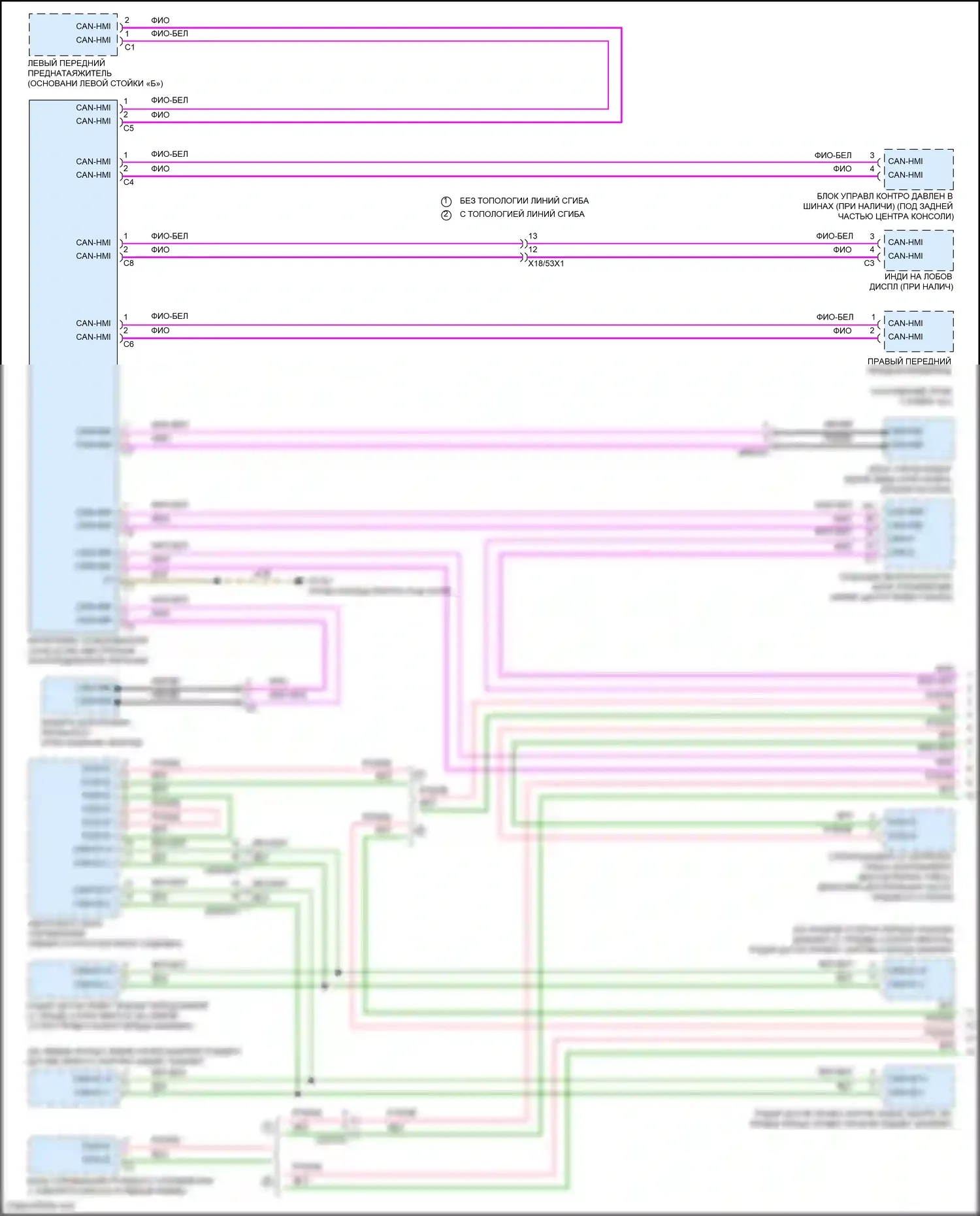 E-класс Mercedes-Benz W213/S213/C238/A238 рестайлинг (2020-2024): Электросхема шины высокого/низкого уровня, вагон (1 из 7) 