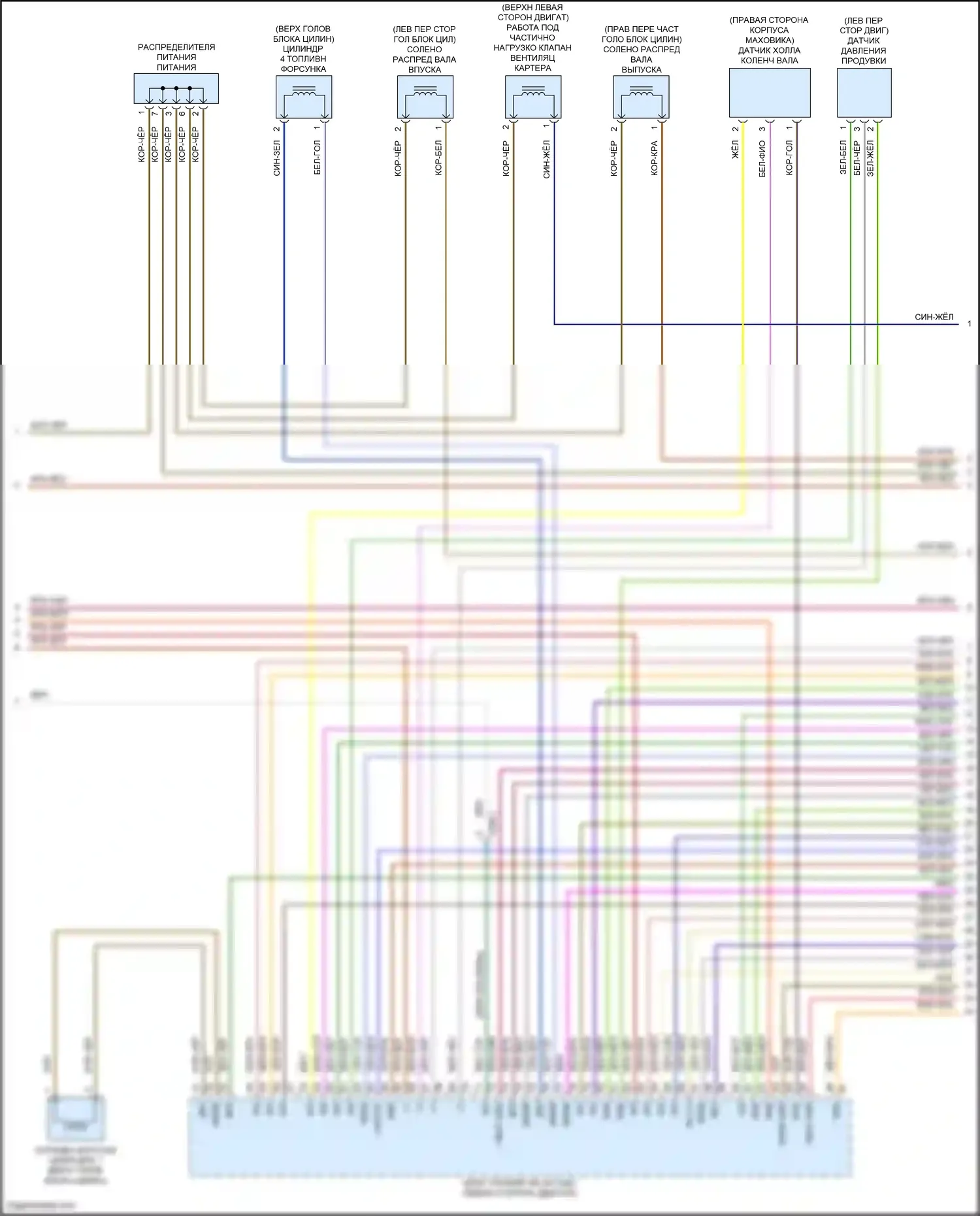 E-класс Mercedes-Benz W213/S213/C238/A238 рестайлинг (2020-2024): Электросхема двигателя 2.0л турбо (5 из 8) 