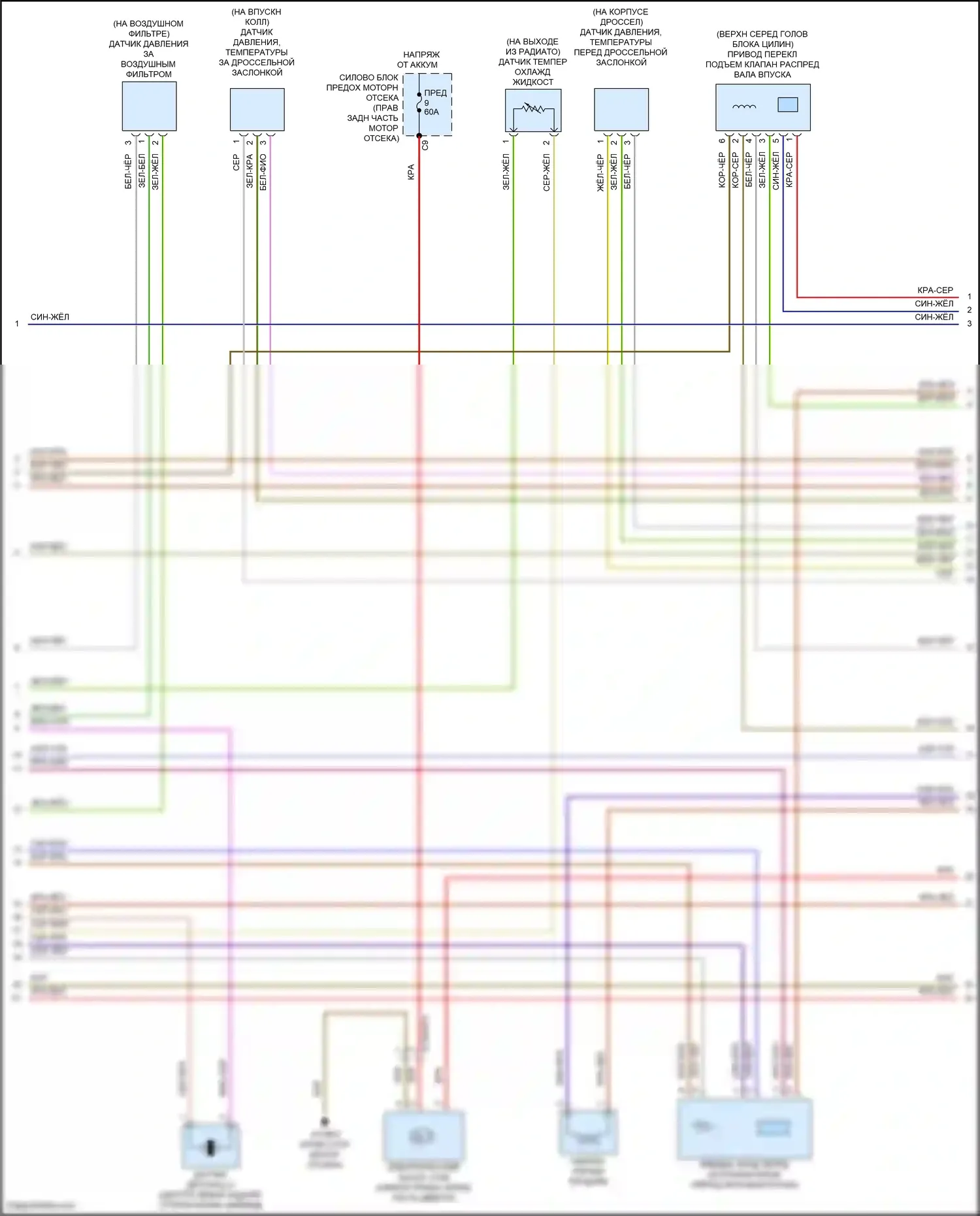 E-класс Mercedes-Benz W213/S213/C238/A238 рестайлинг (2020-2024): Электросхема двигателя 2.0л турбо (7 из 8) 