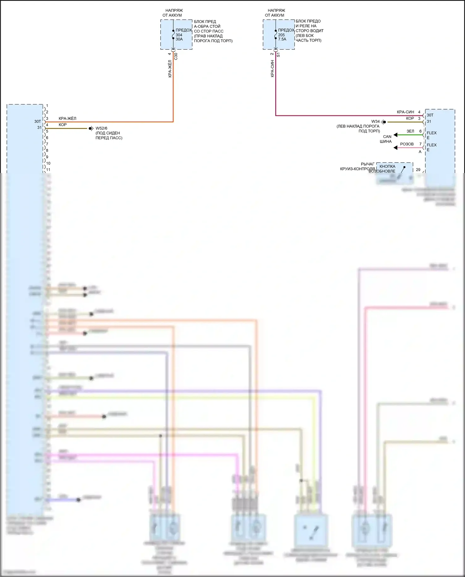 E-класс Mercedes-Benz W213/S213/C238/A238 рестайлинг (2020-2024): Электросхема сиденья памяти пассажира, кабриолет (1 из 2) 