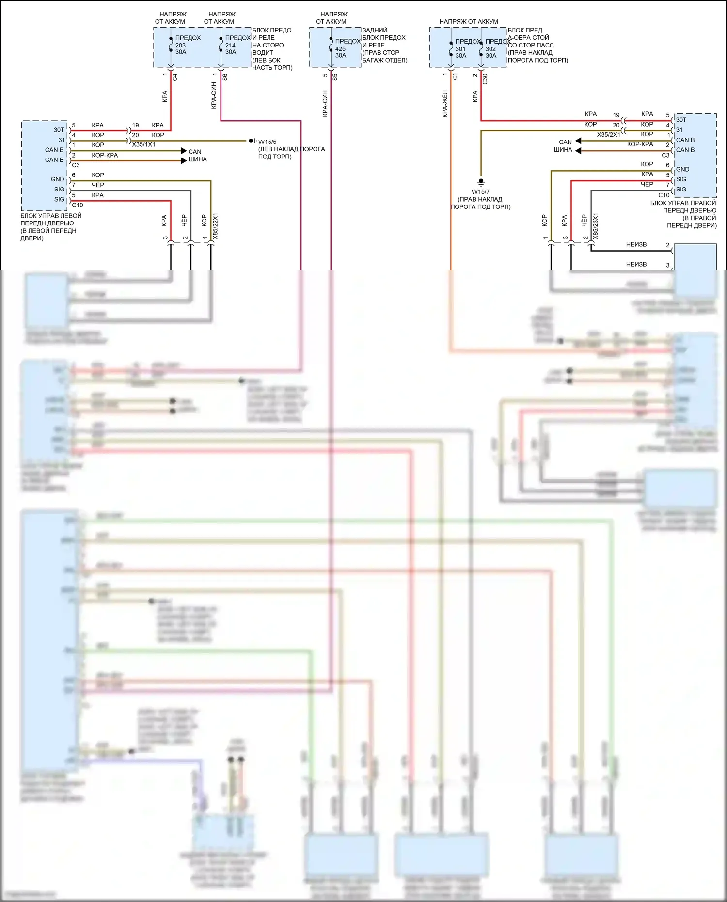 E-класс Mercedes-Benz W213/S213/C238/A238 рестайлинг (2020-2024): Подлокотник с подогревом электросхема, седан 