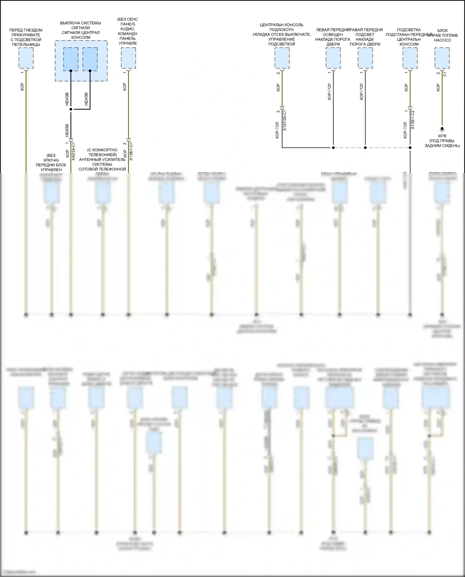 E-класс Mercedes-Benz W213/S213/C238/A238 рестайлинг (2020-2024): Электросхема разводки массы, кабриолет (1 из 7) 