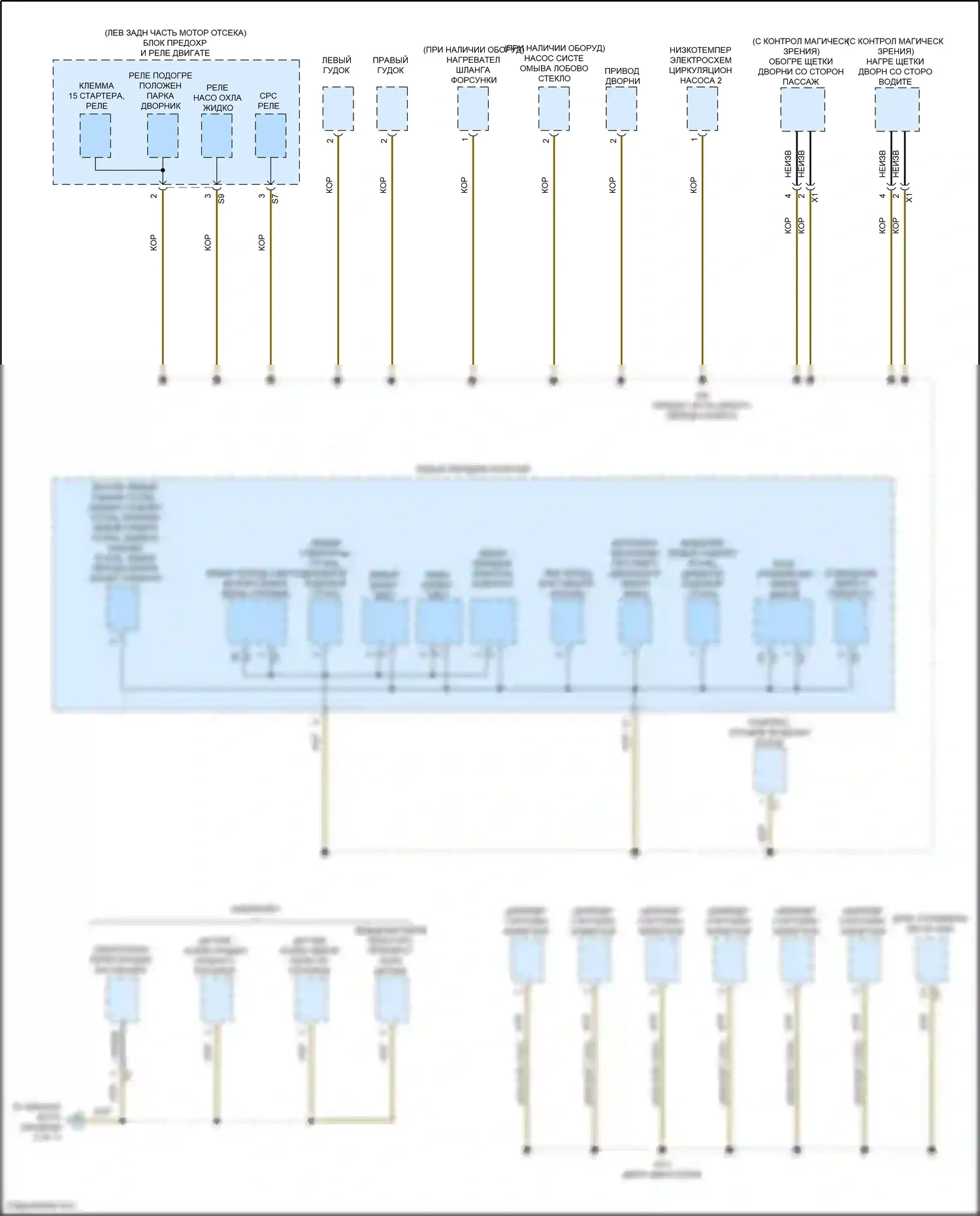 E-класс Mercedes-Benz W213/S213/C238/A238 рестайлинг (2020-2024): Электросхема разводки массы, кабриолет (4 из 7) 