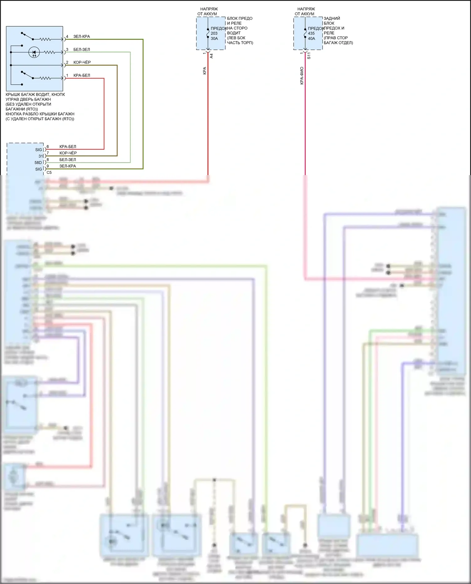 E-класс Mercedes-Benz W213/S213/C238/A238 (2016-2021): Электропривод багажника электросхема 