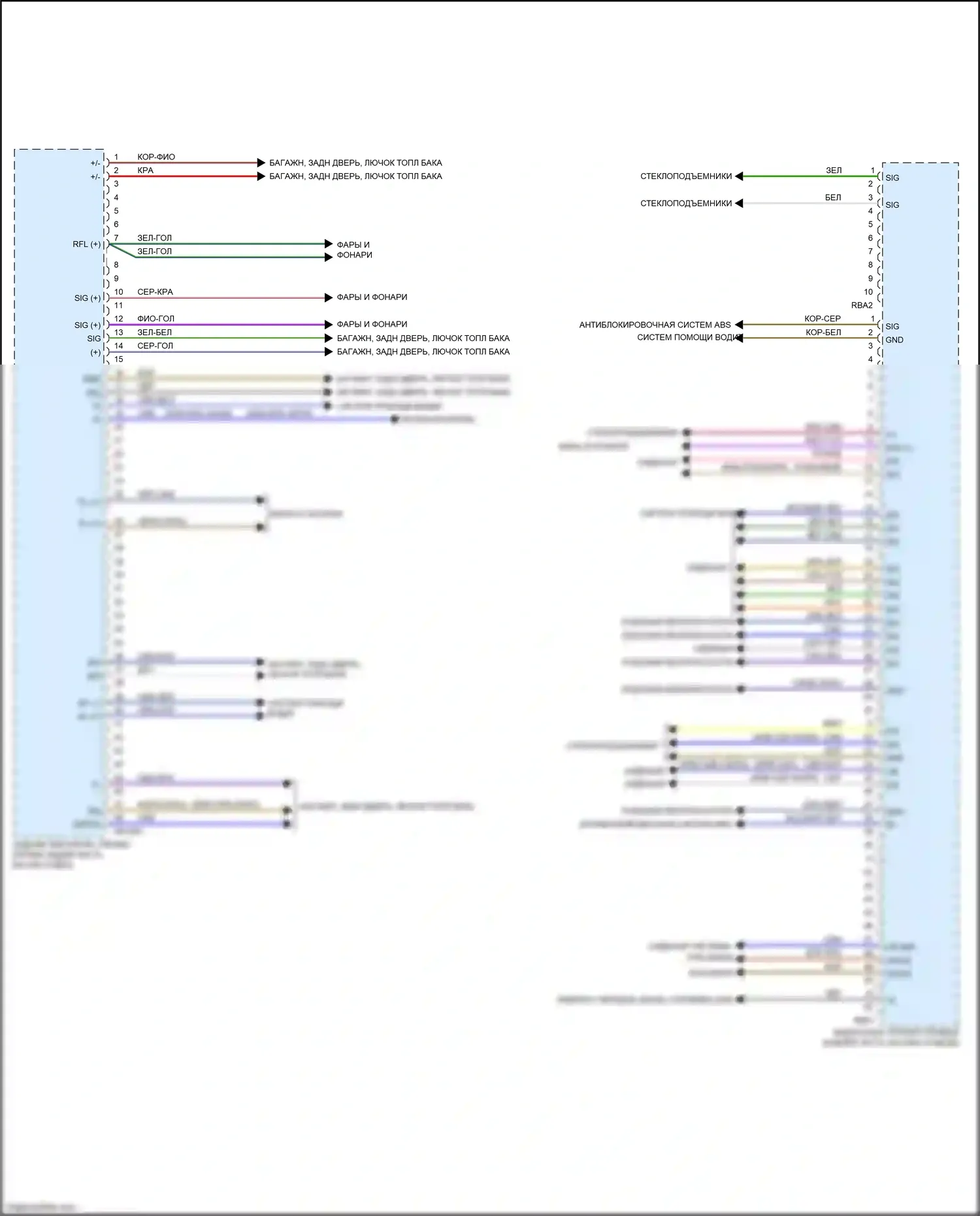 E-класс Mercedes-Benz W213/S213/C238/A238 (2016-2021): Электросхема заднего блока управления sam, купе (2 из 2) 